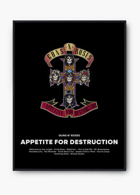 Quadro Guns N' Roses Appetite For Destruction Capa