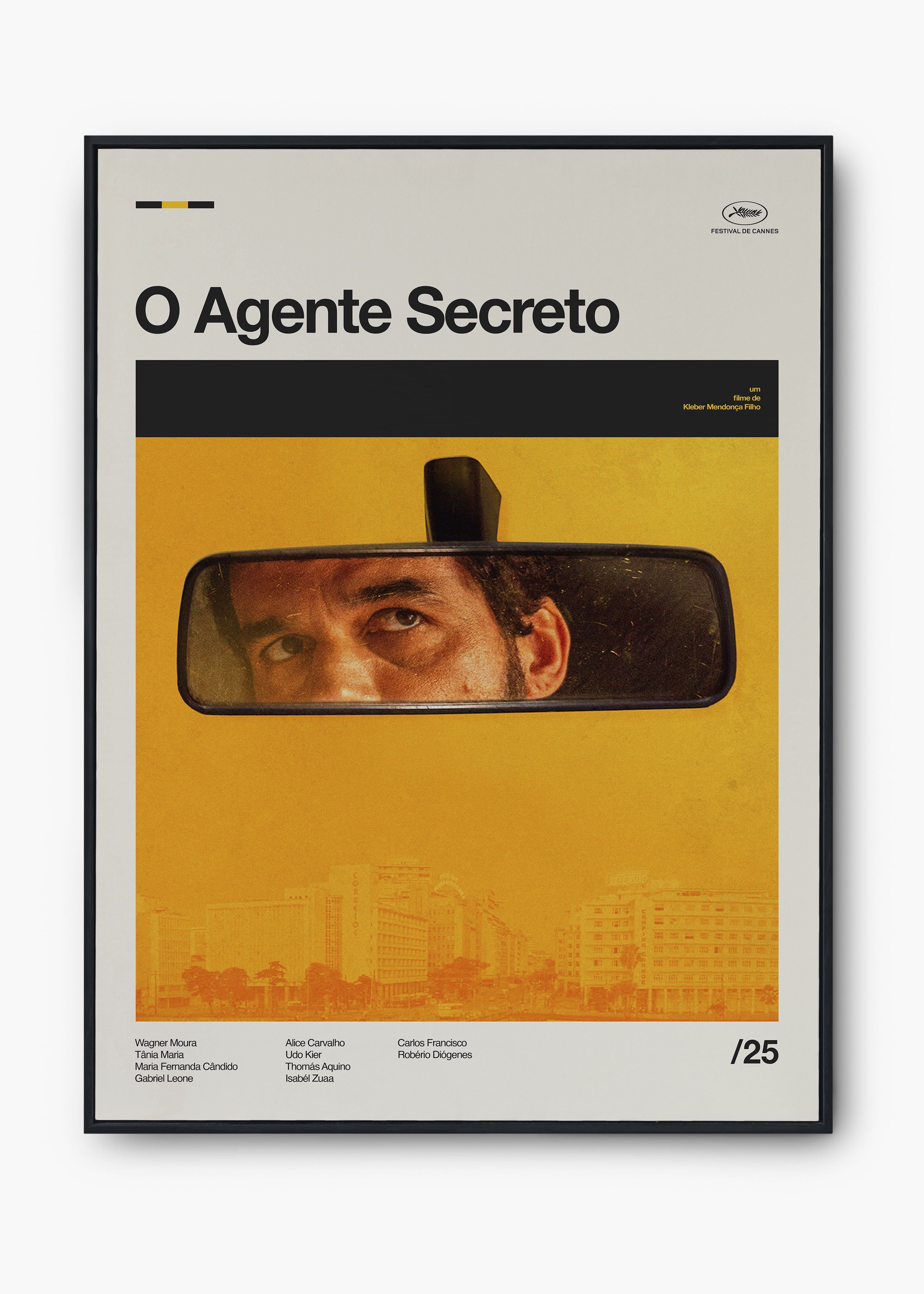 Quadro O Agente Secreto - Wagner Moura