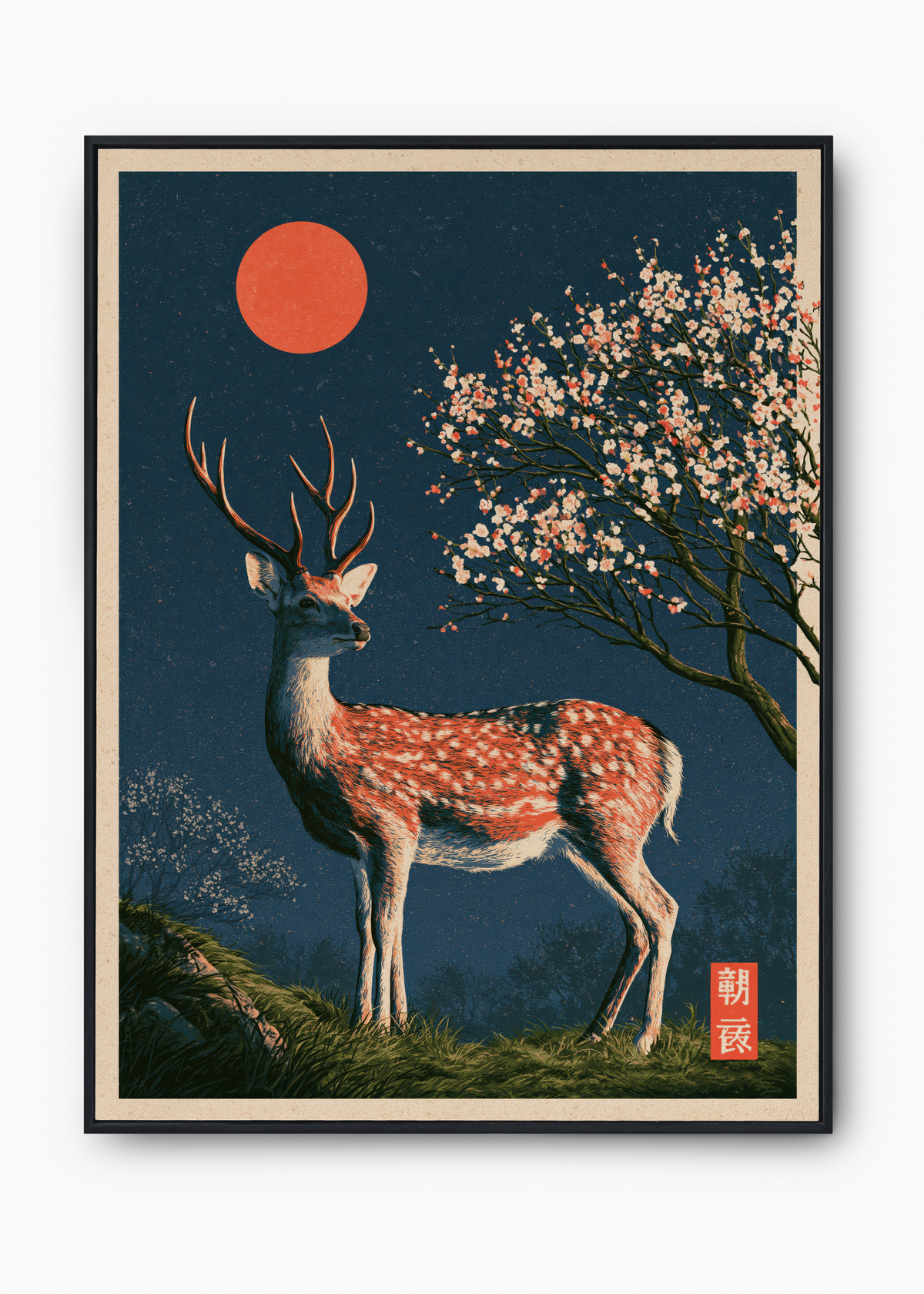 Quadro Japonês Sacred Deer - 1