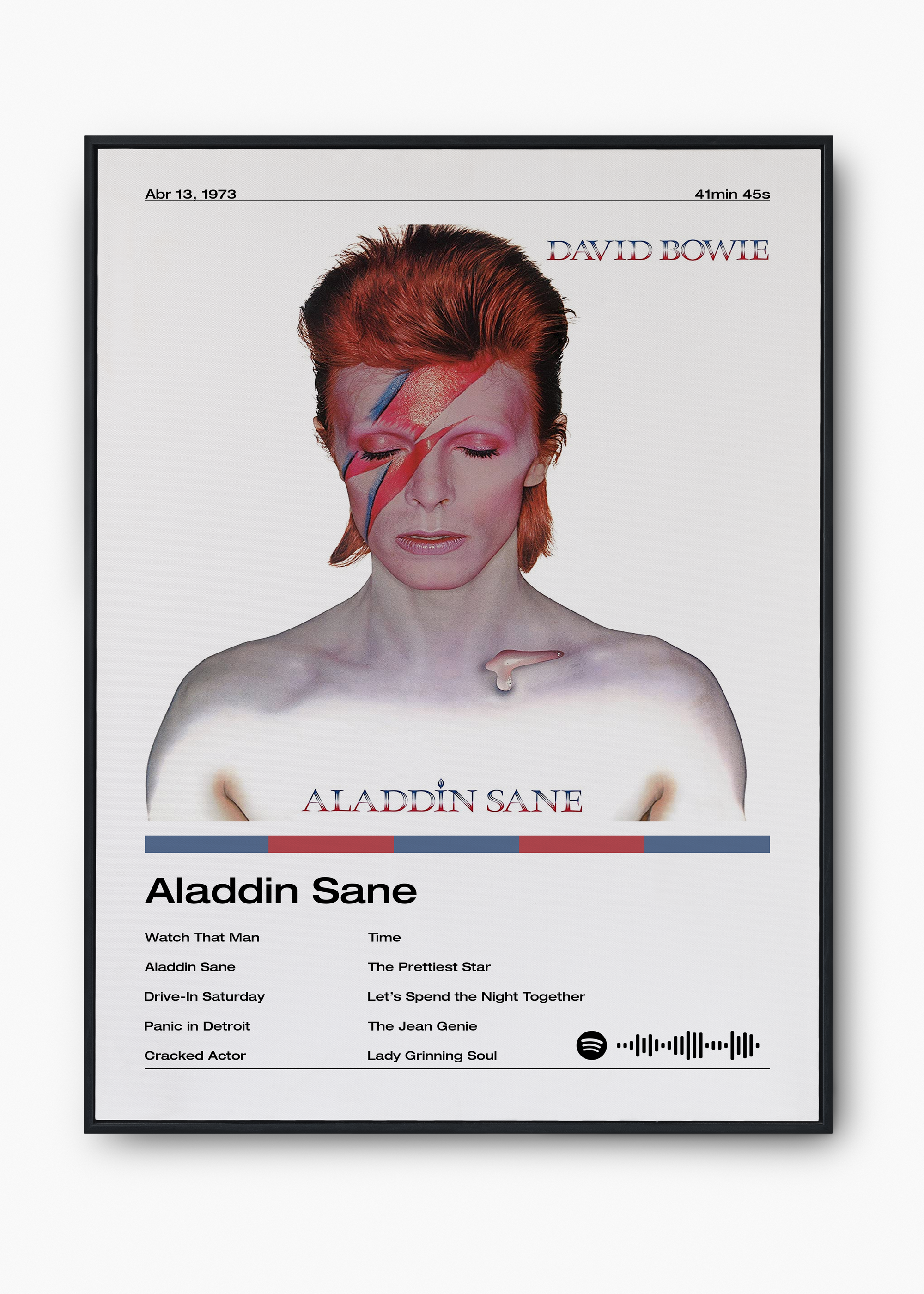 Quadro David Bowie Aladdin Sane - 1