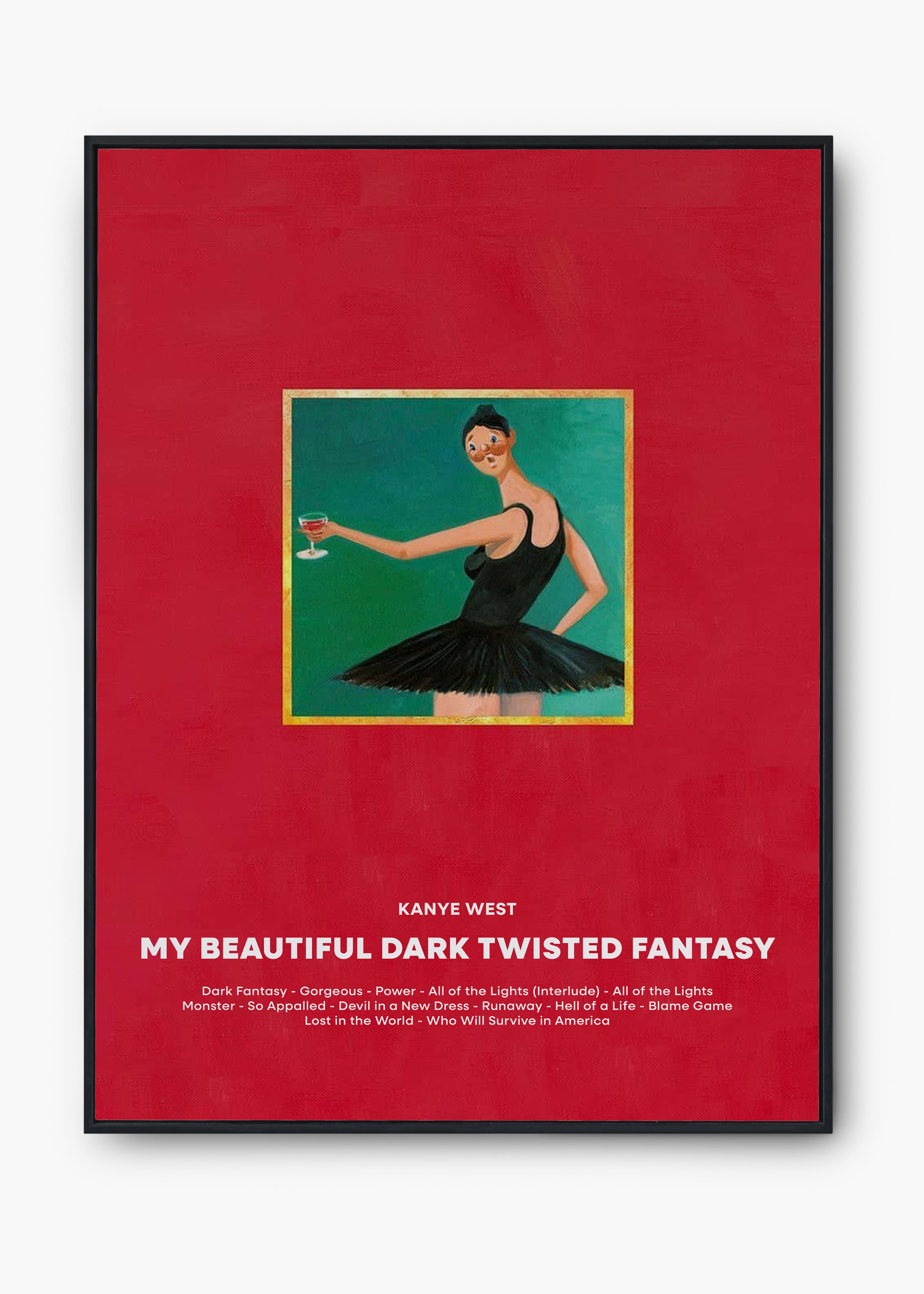 Quadro Kanye West My Beautiful Dark Twisted Fantasy Capa Quadro Kanye West My Beautiful Dark Twisted Fantasy Capa