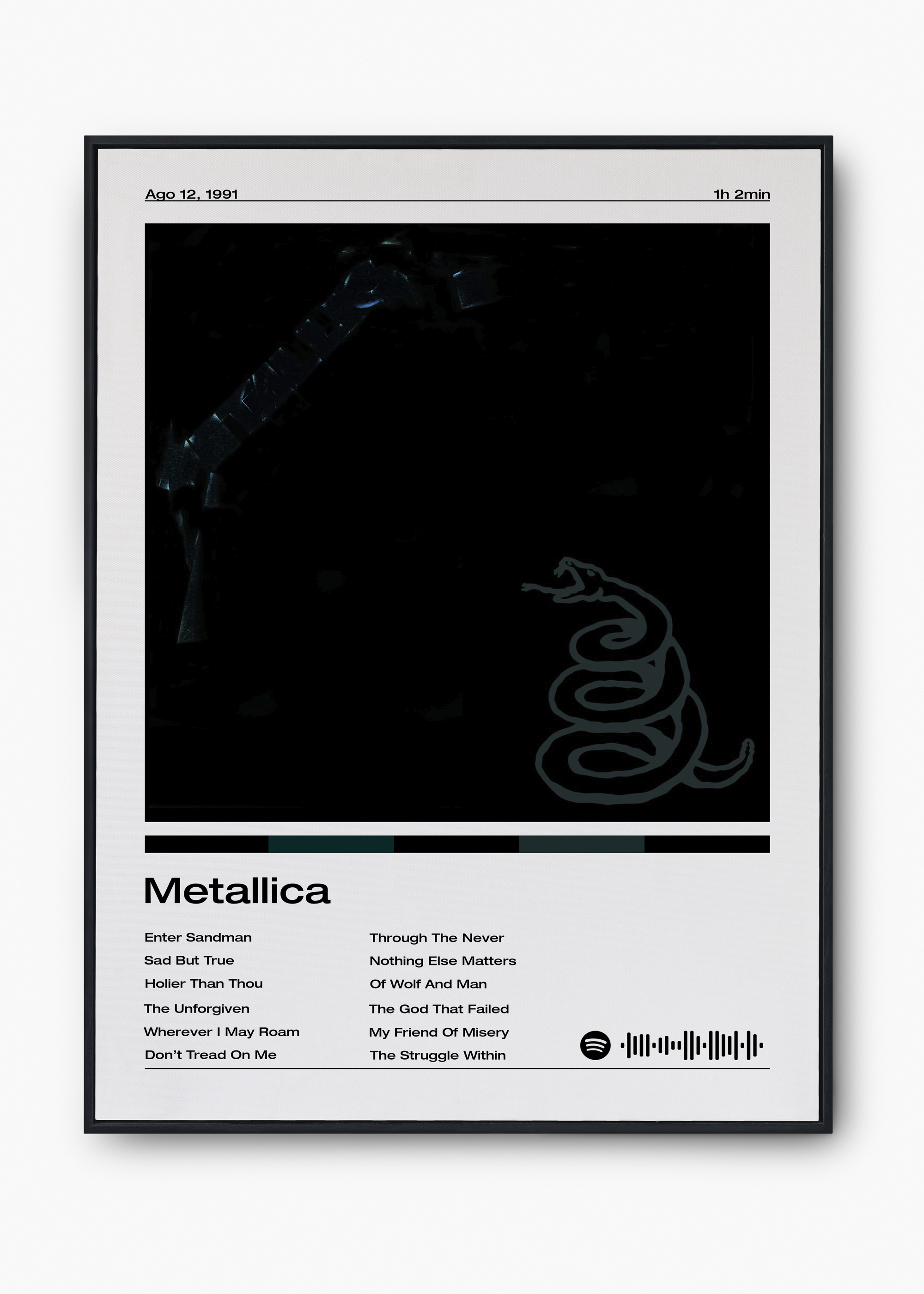 Quadro Metallica Album Metallica - 1
