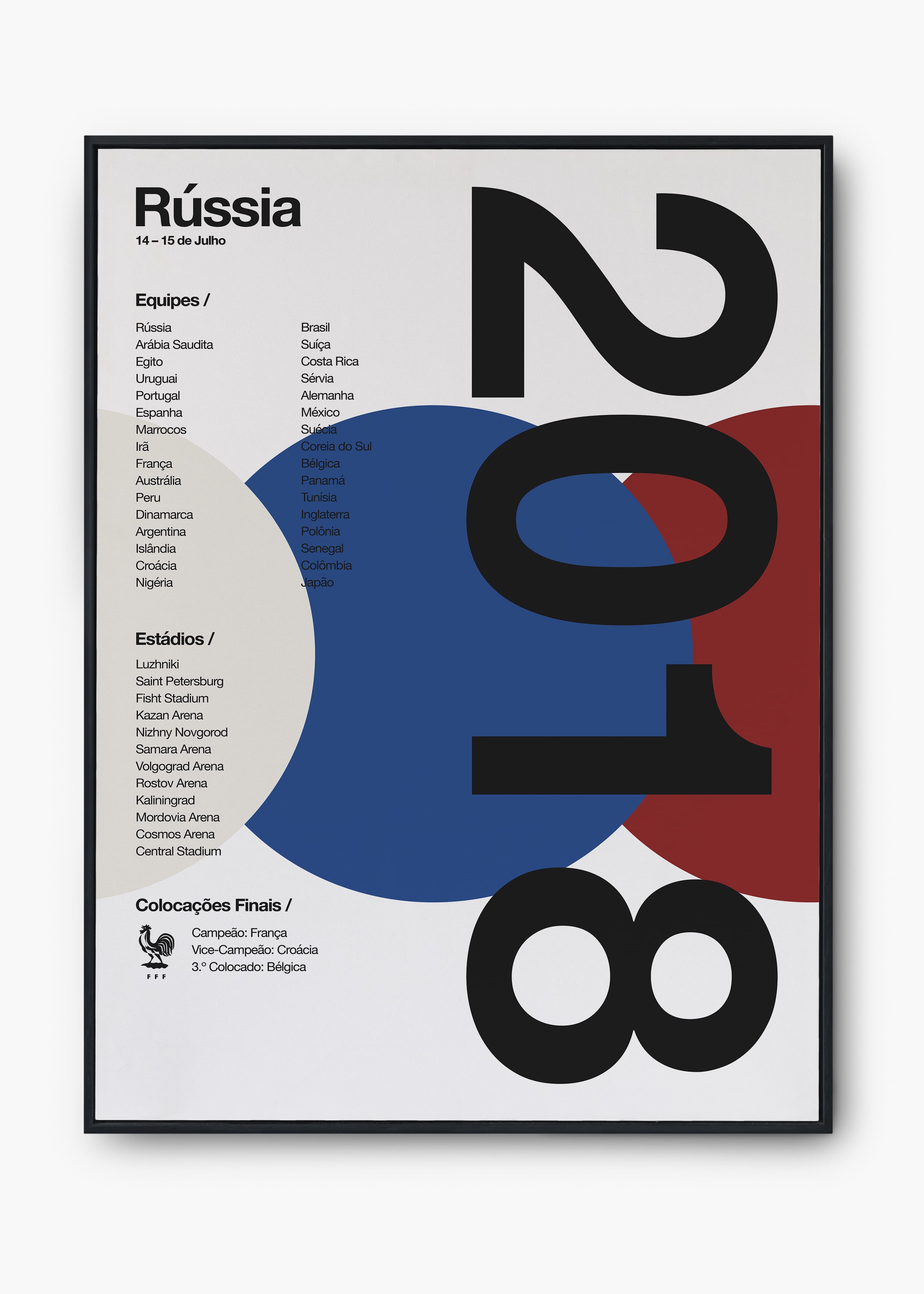 Quadro Copa do Mundo Russia 2018