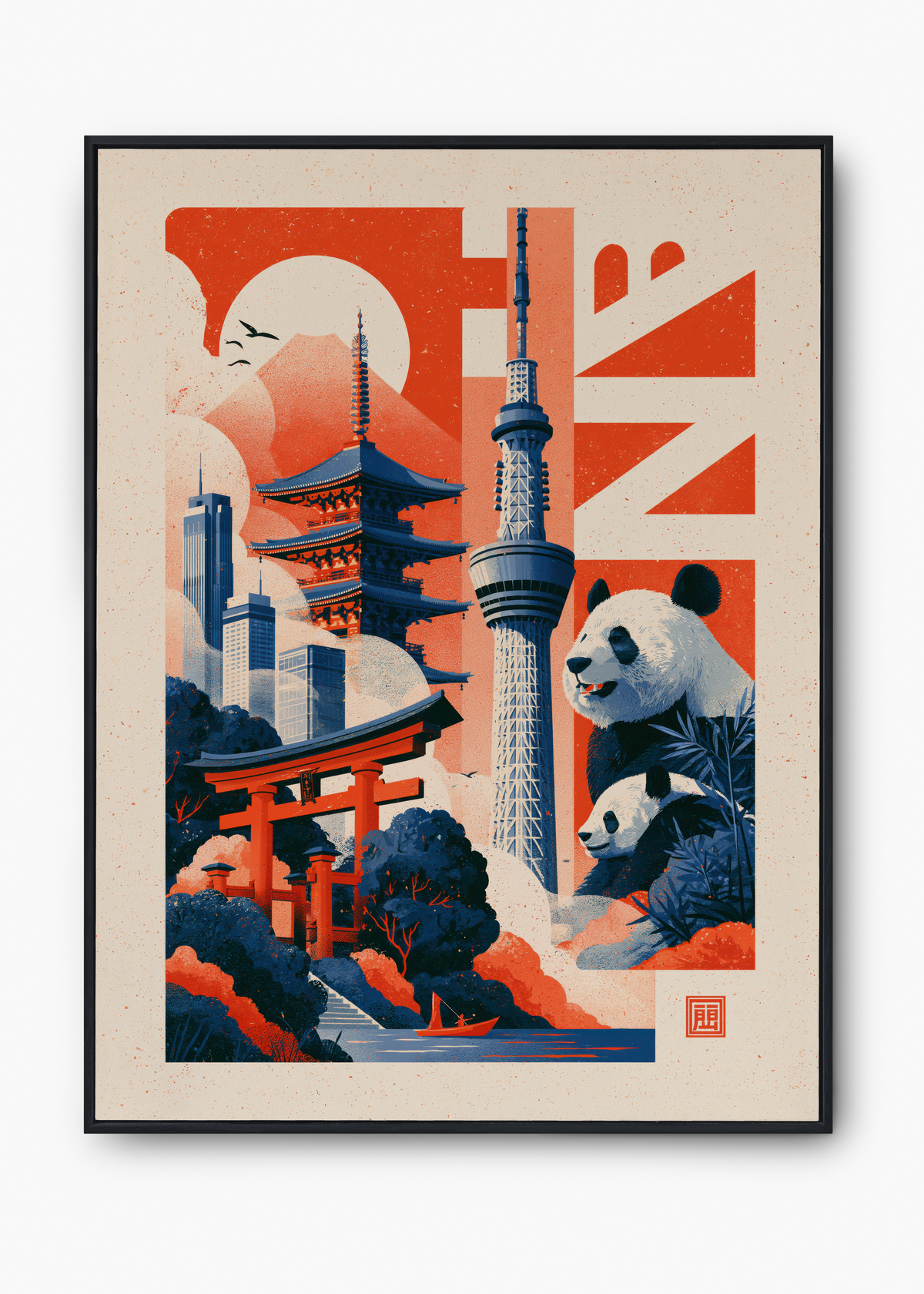Quadro Japonês Tóquio Panorama - 1