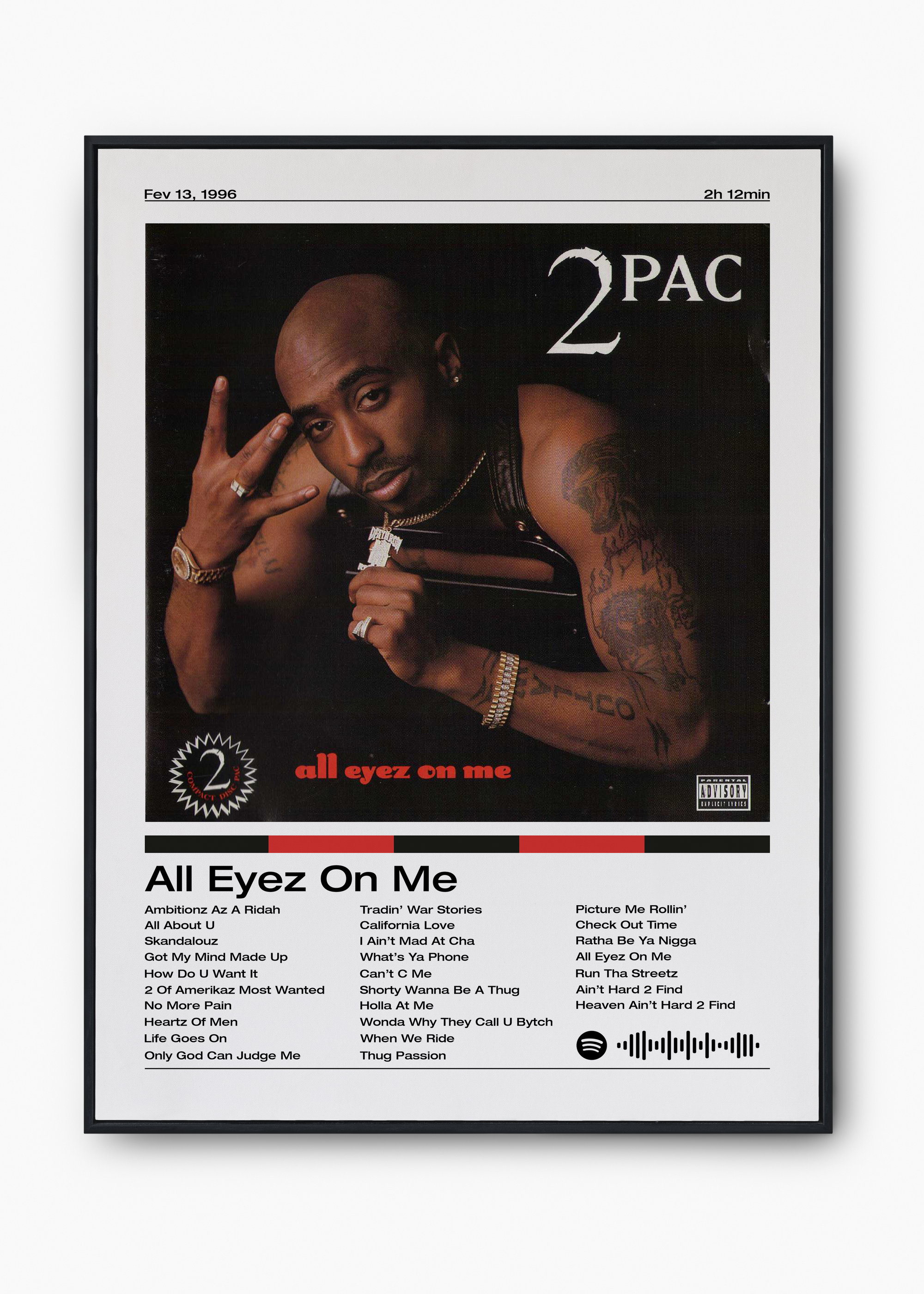 Quadro 2PAC All Eyez On Me - 1