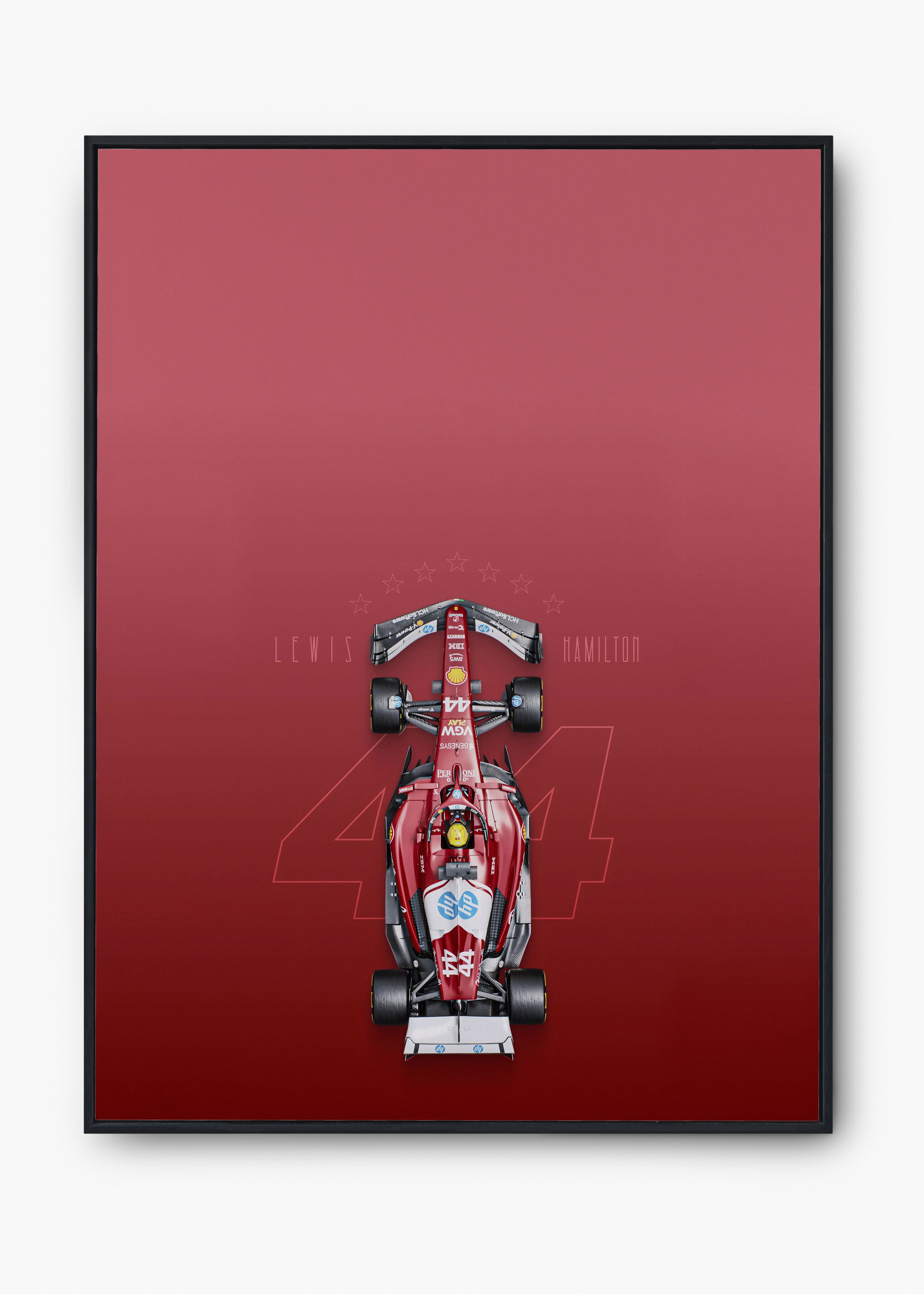 Quadro Lewis Hamilton Ferrari