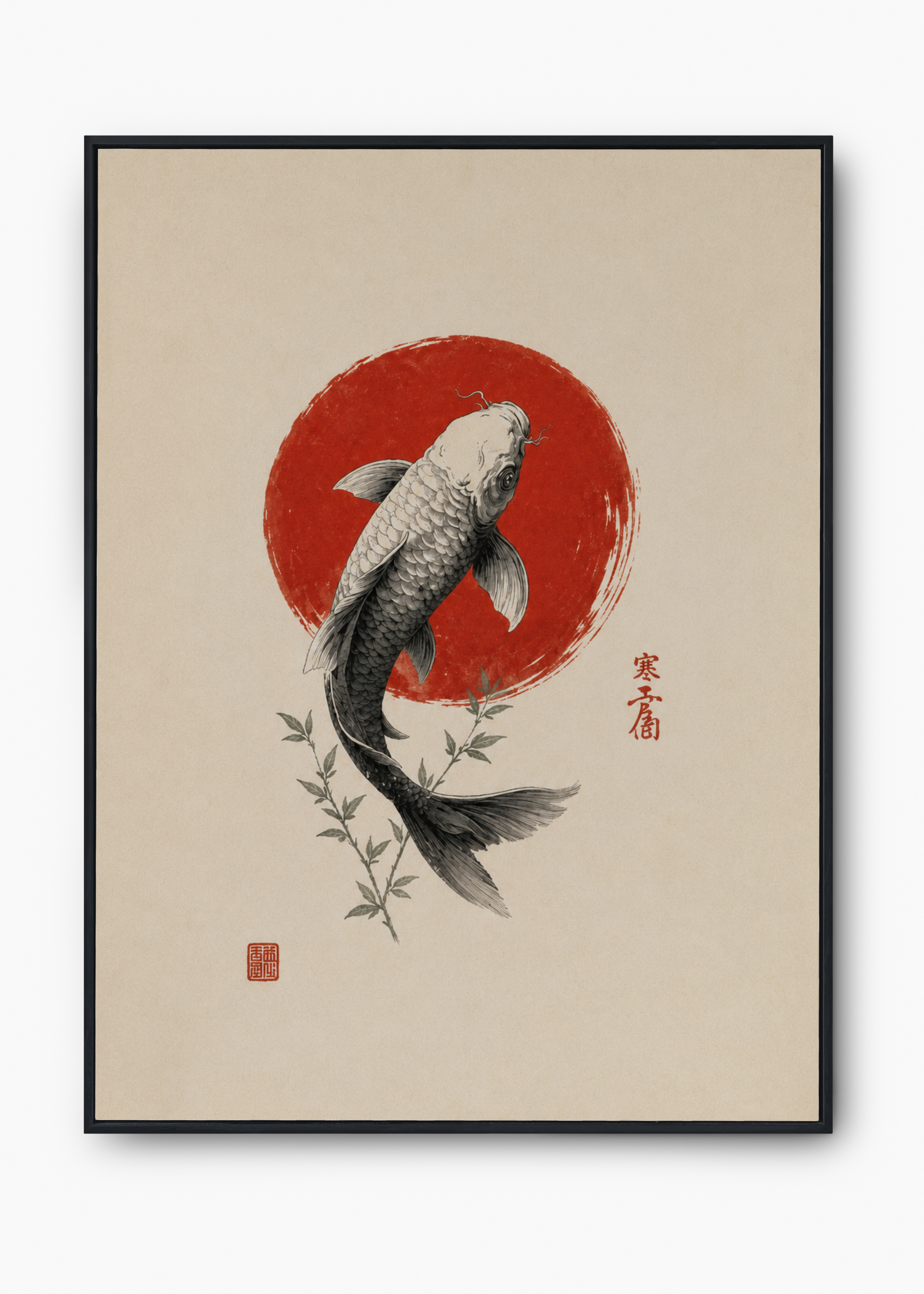 Quadro Japonês Koi Enso - 1