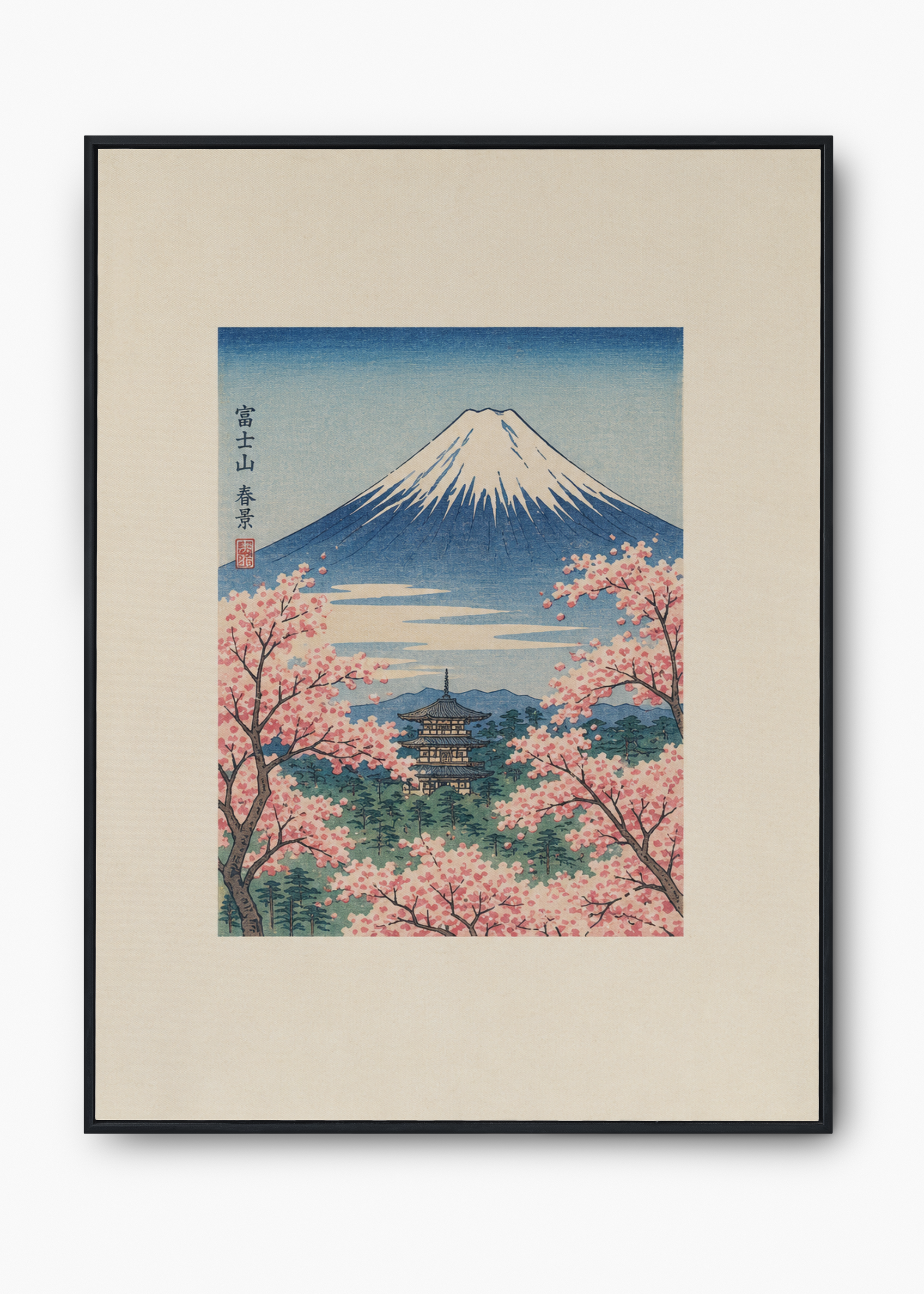 Quadro Japonês Haru Fuji - 1