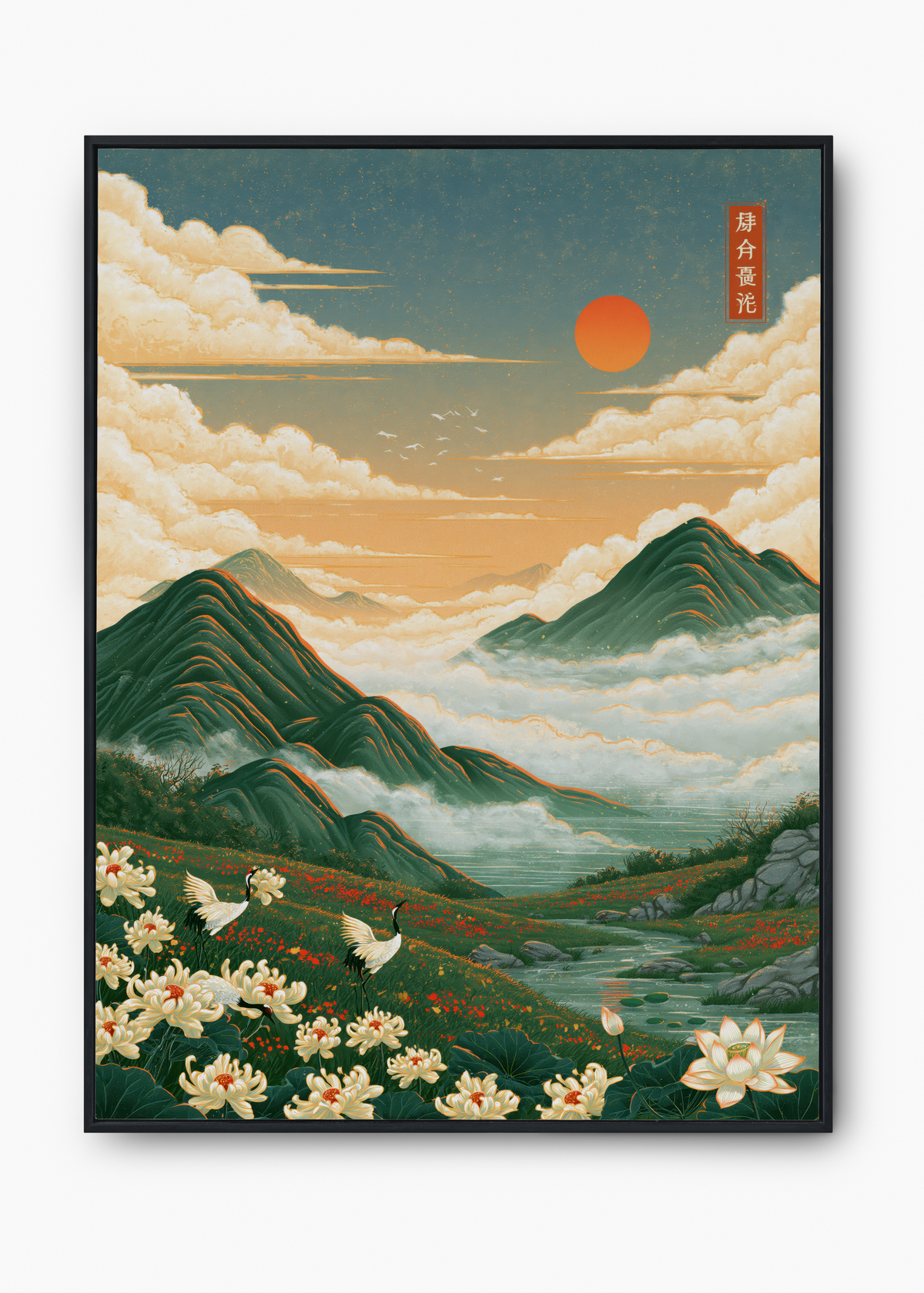 Quadro Japonês Crane Valley - 1