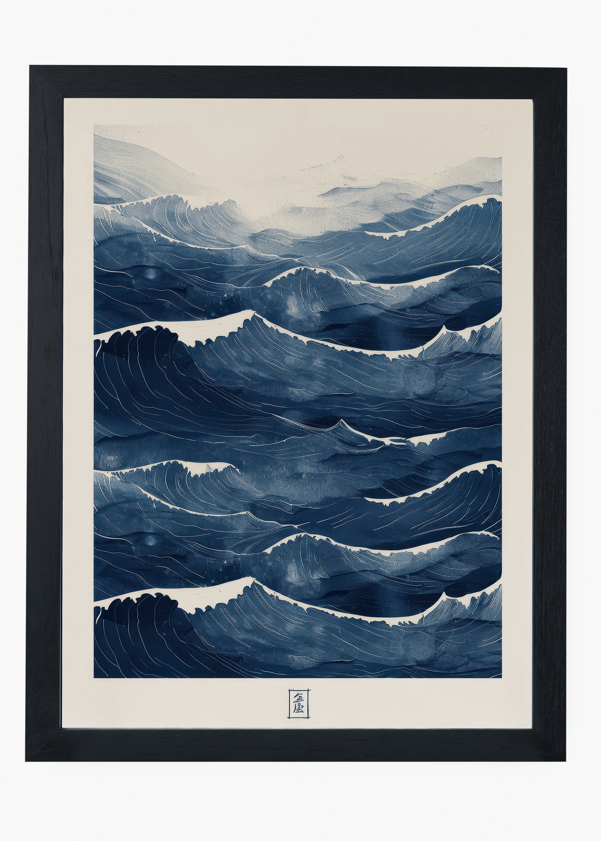 Quadro Japonês The Blue Waves