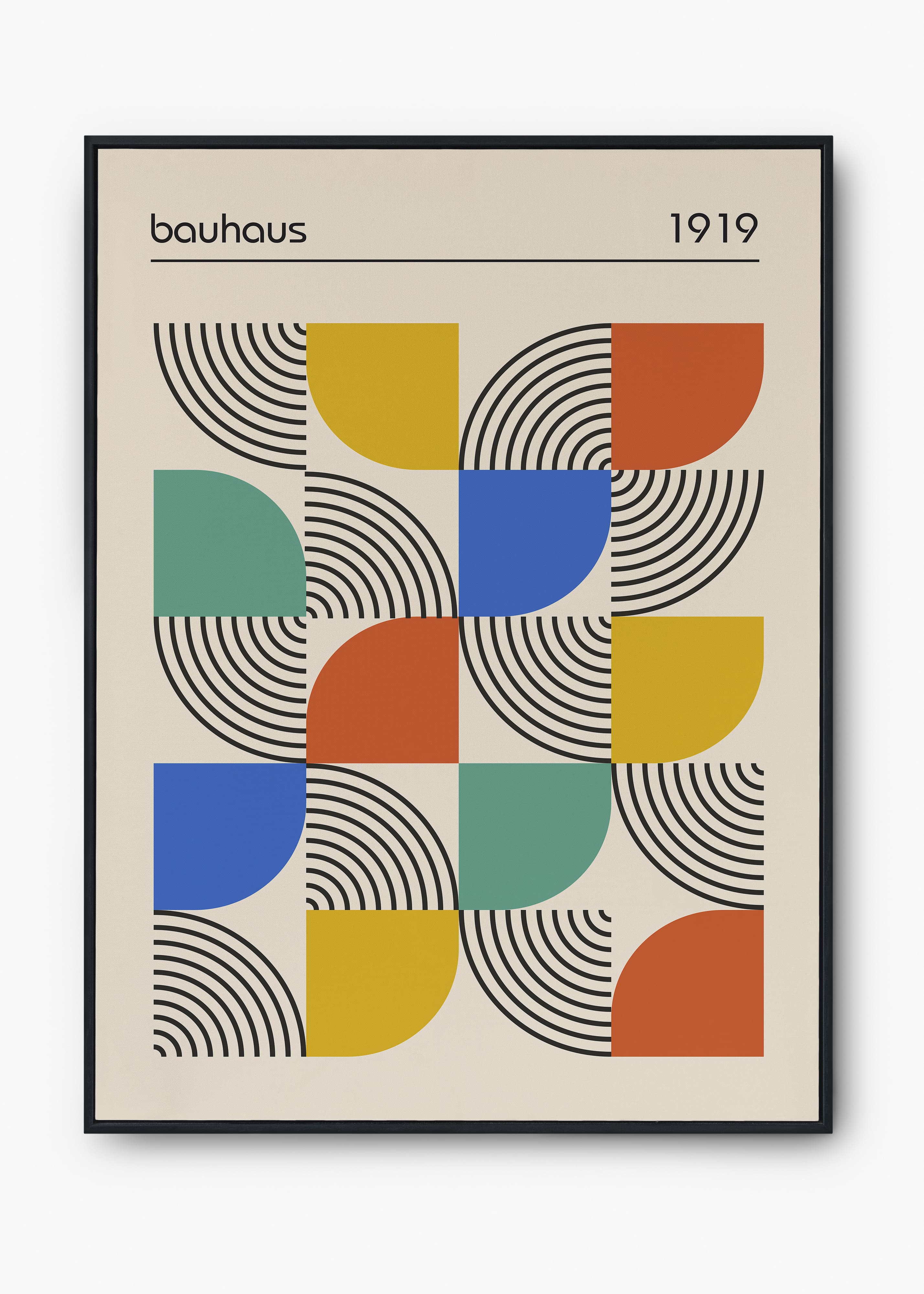 Quadro Bauhaus Geometric Harmony