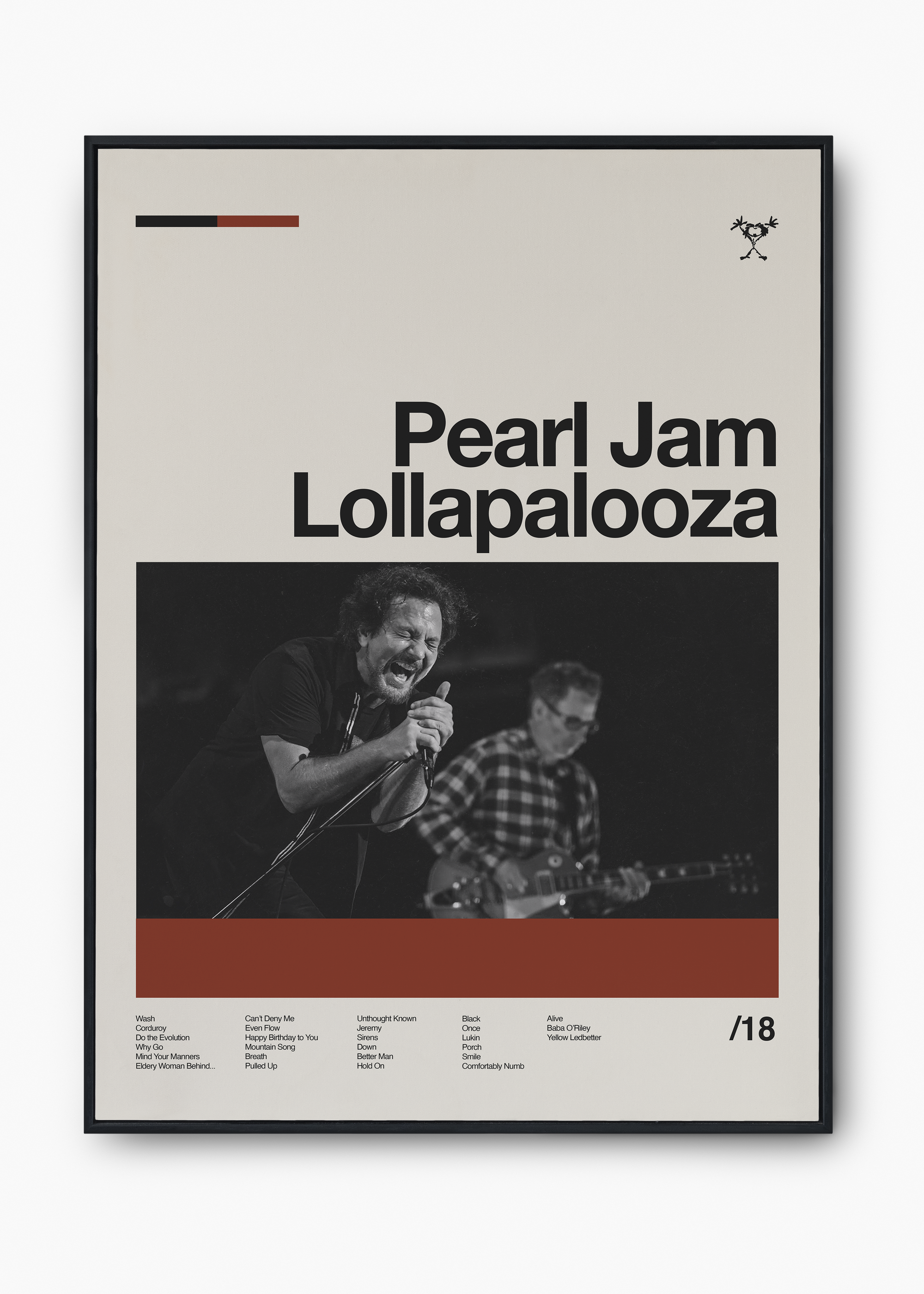 Quadro Pearl Jam Lollapalooza 2018 - 1