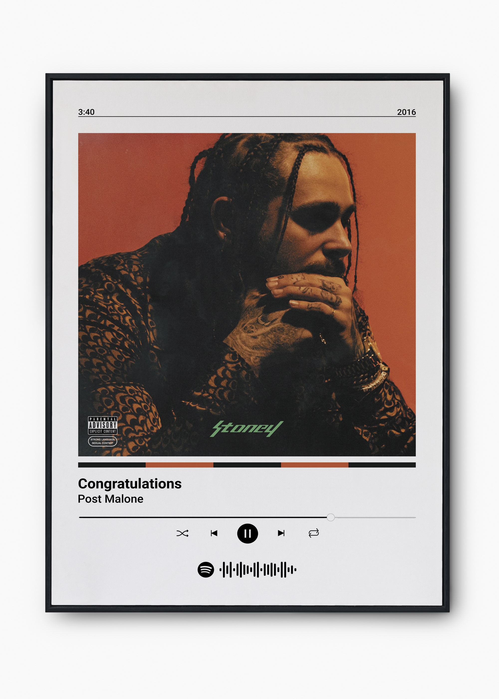 Quadro Post Malone Congratulations - 1