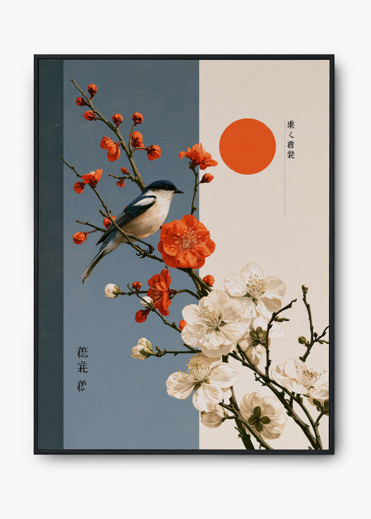 Quadro Japonês Bird & Blossoms - 1