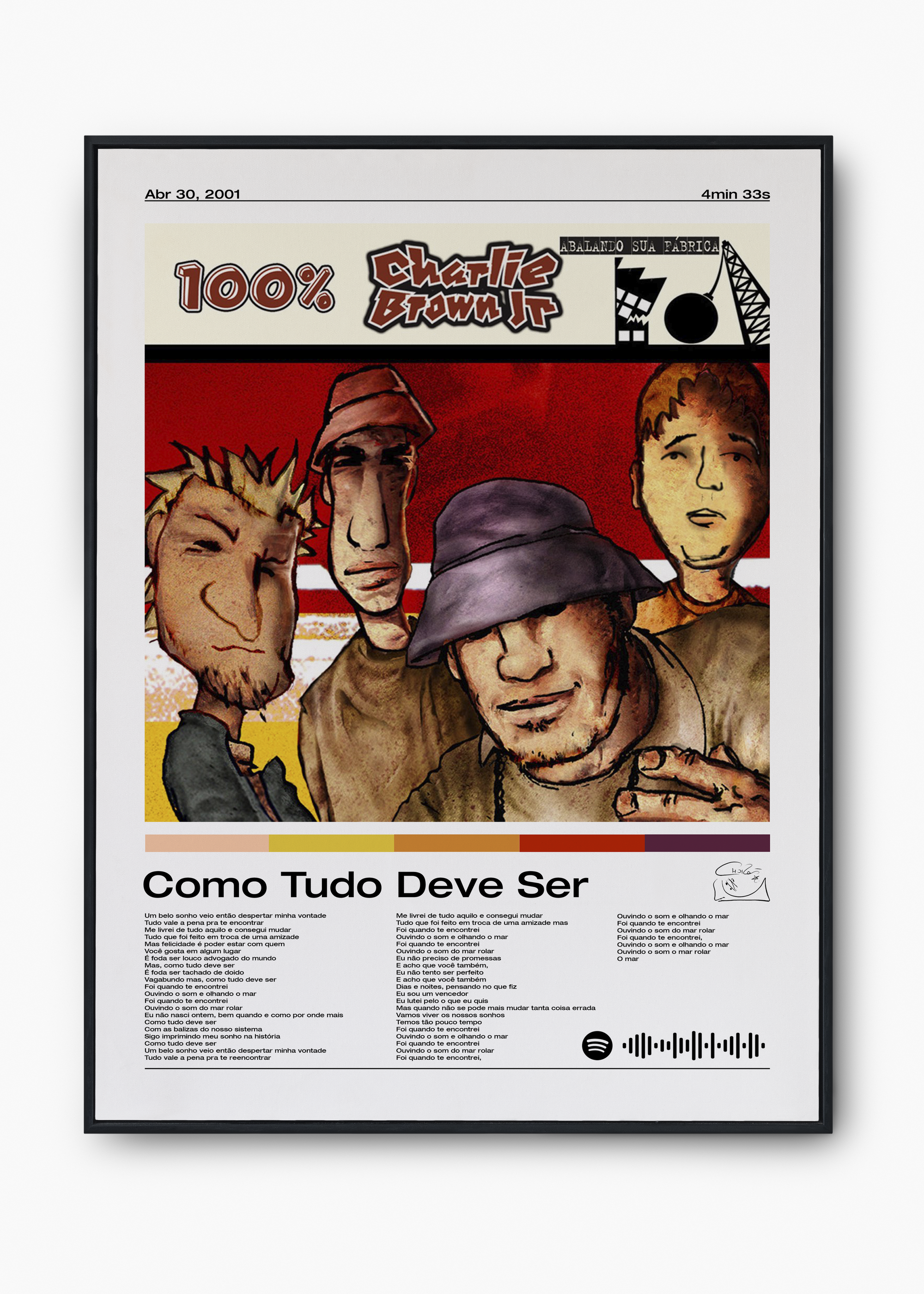 Quadro Charlie Brown Jr. Como Tudo Deve Ser - 1