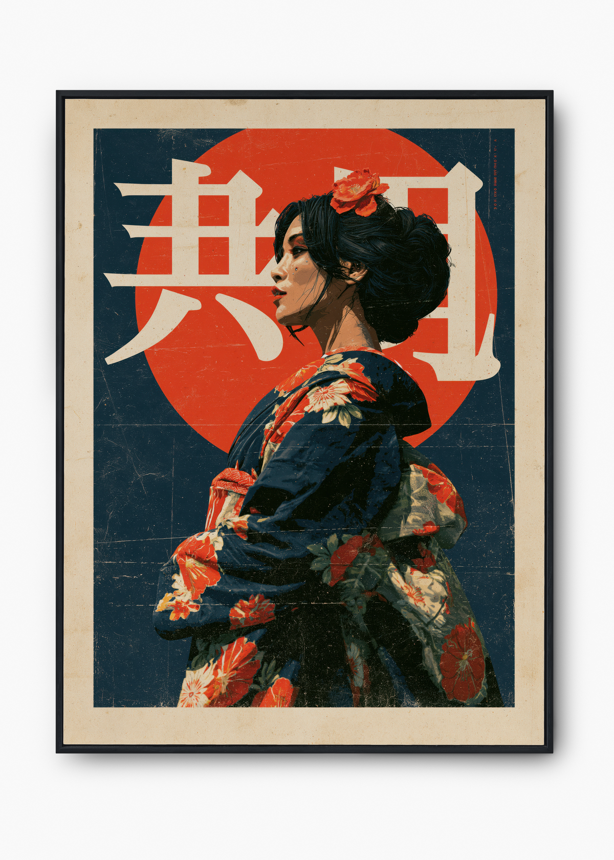 Quadro Japonês Rising Sun Geisha - 1