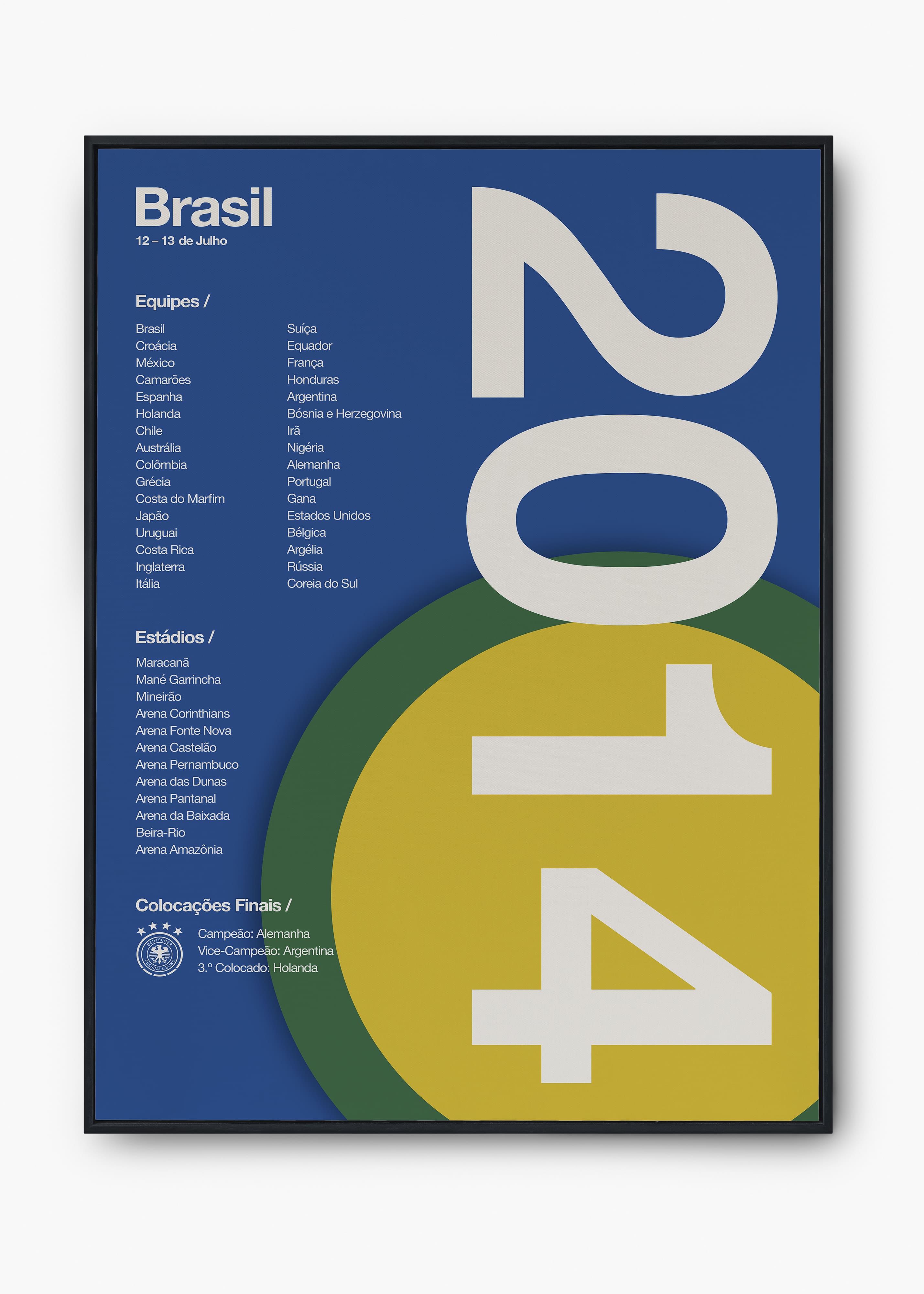 Quadro Copa do Mundo Brasil 2014