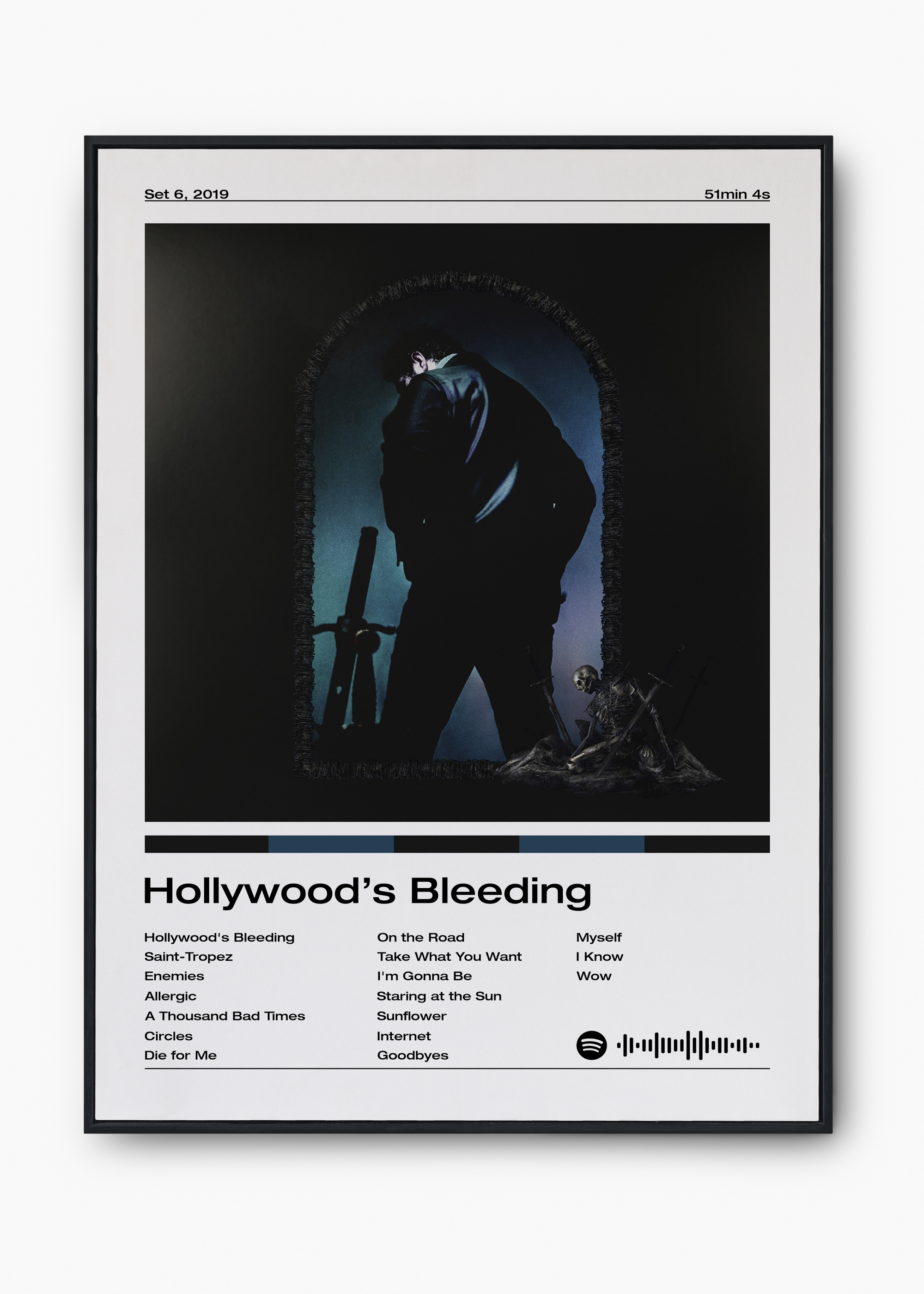 Quadro Post Malone Hollywood's Bleeding - 1