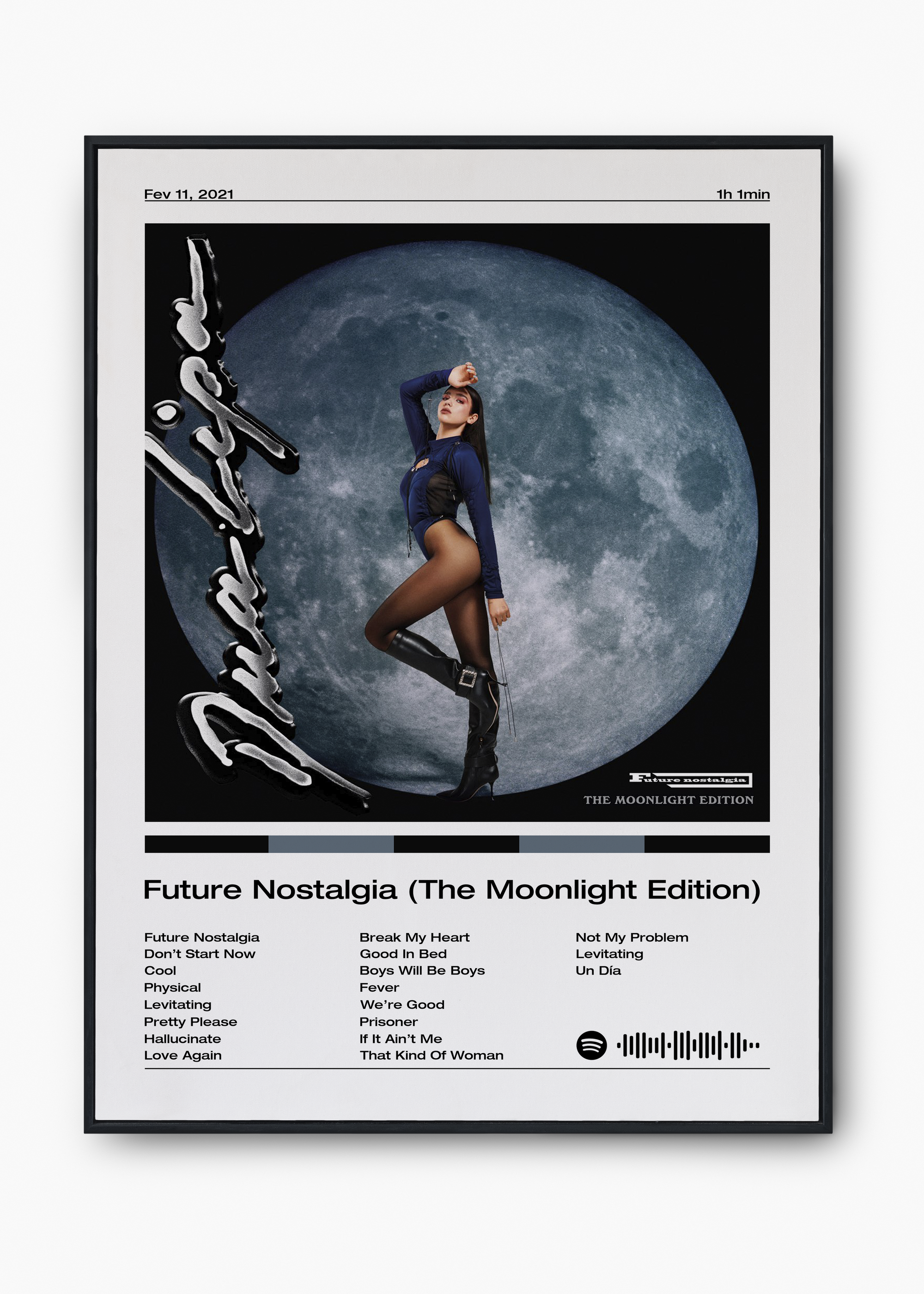 Quadro Dua Lipa Future Nostalgia (The Moonlight Edition) - 1