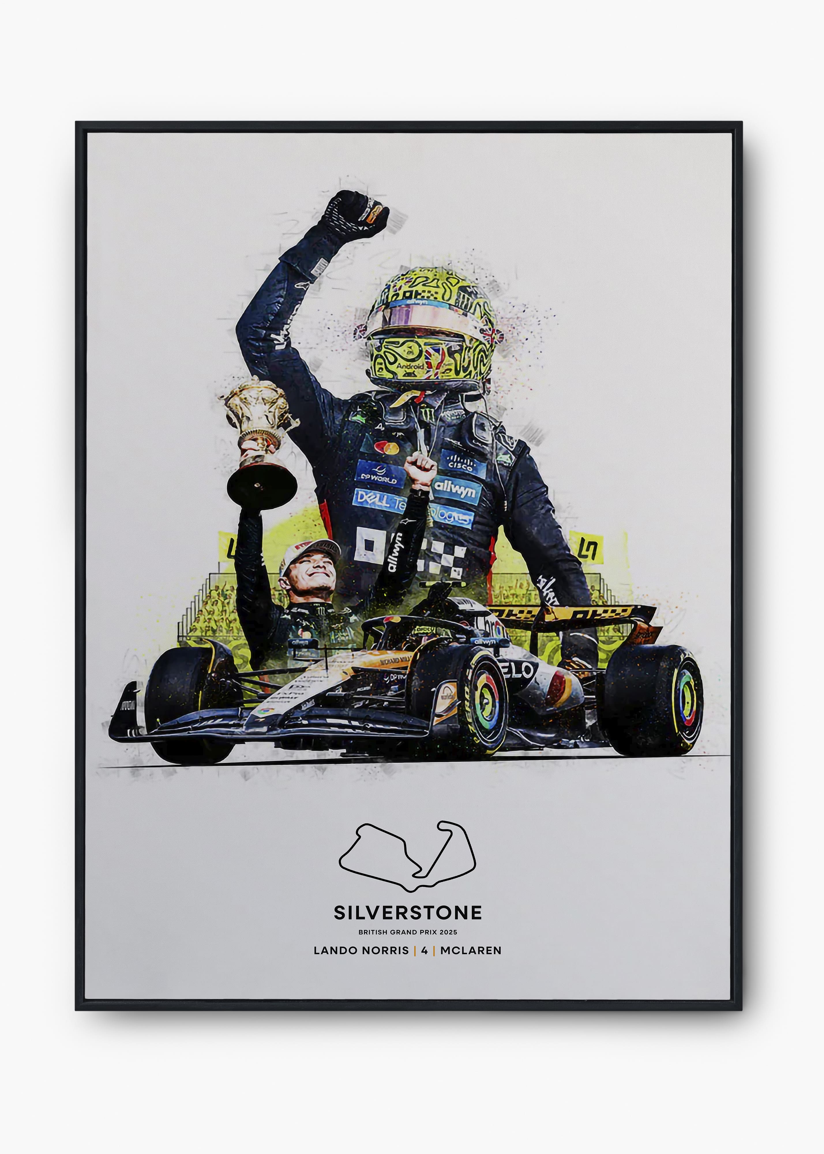 Quadro Lando Norris Silverstone 2025