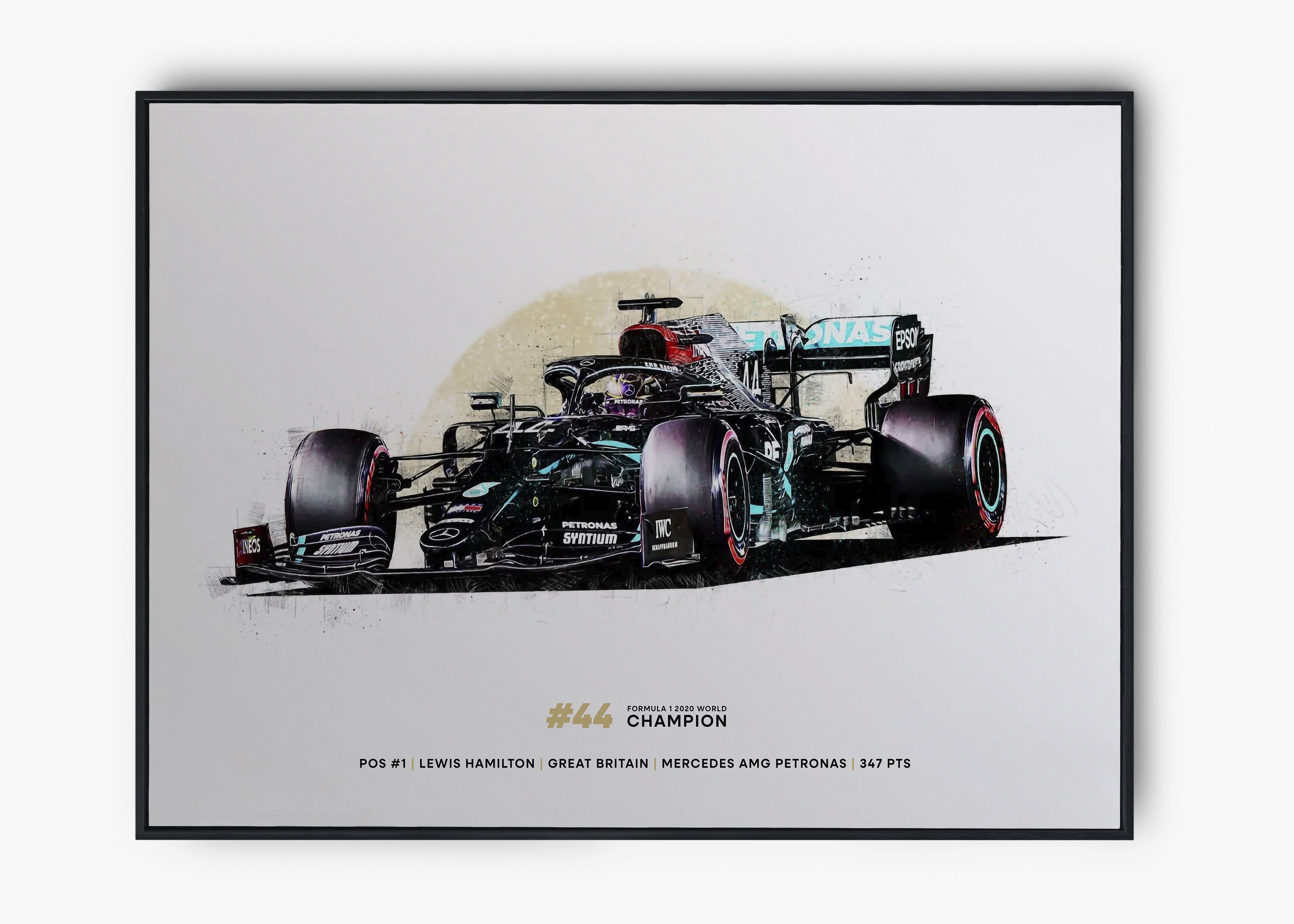 Quadro Lewis Hamilton 2020 World Champion