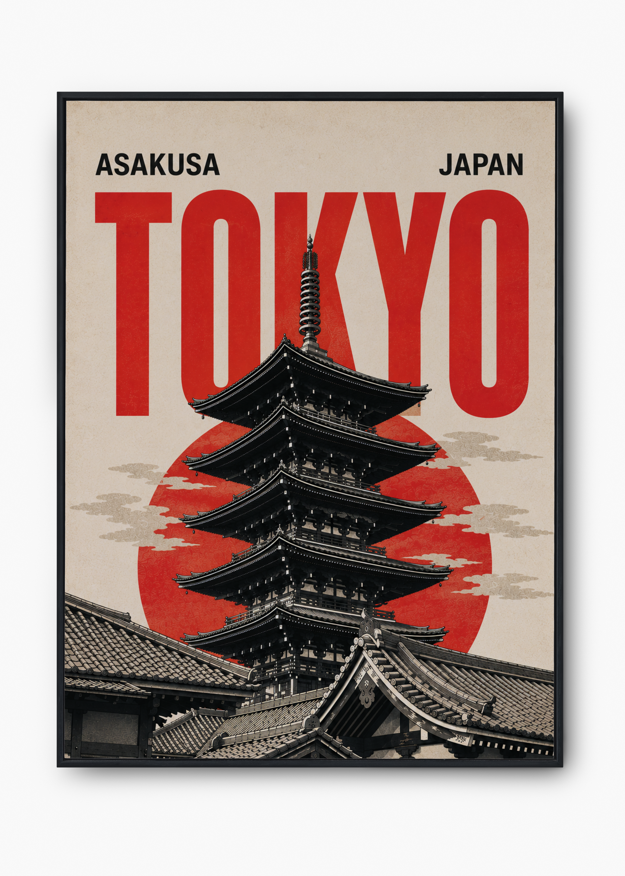 Quadro Japonês Asakusa Red - 1