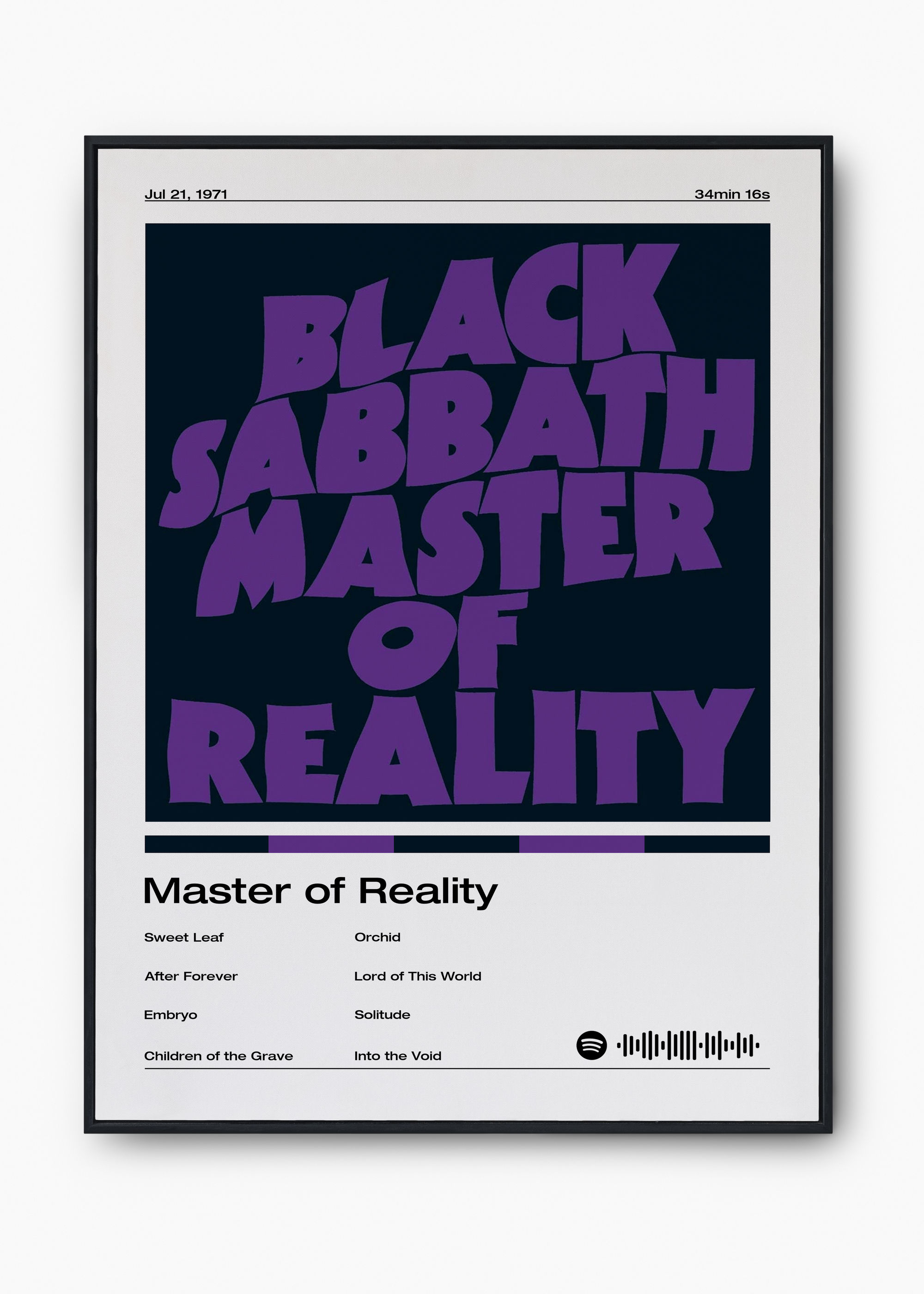 Quadro Metallica Master of Reality - 1