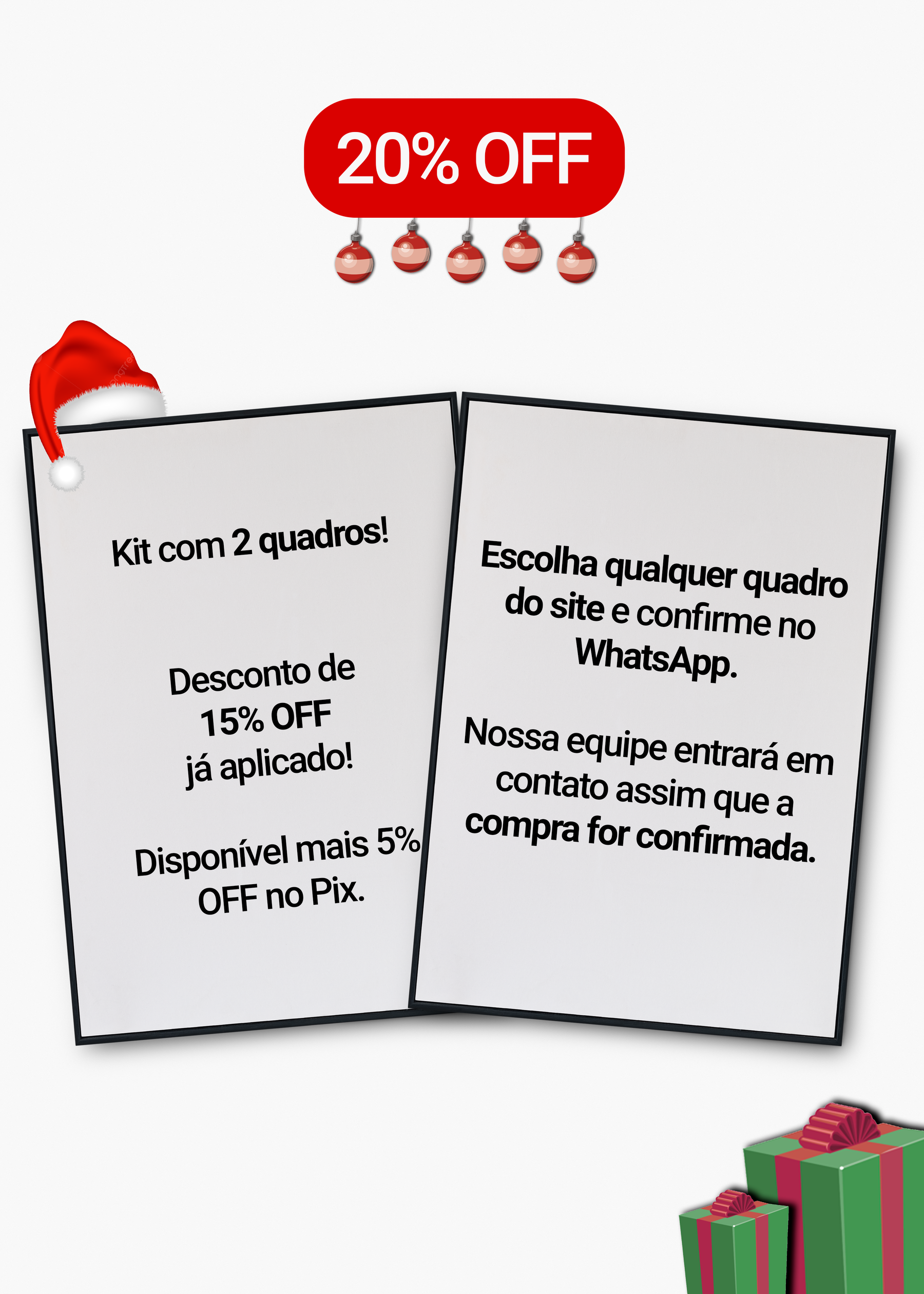 Kit 2 Quadros A Sua Escolha