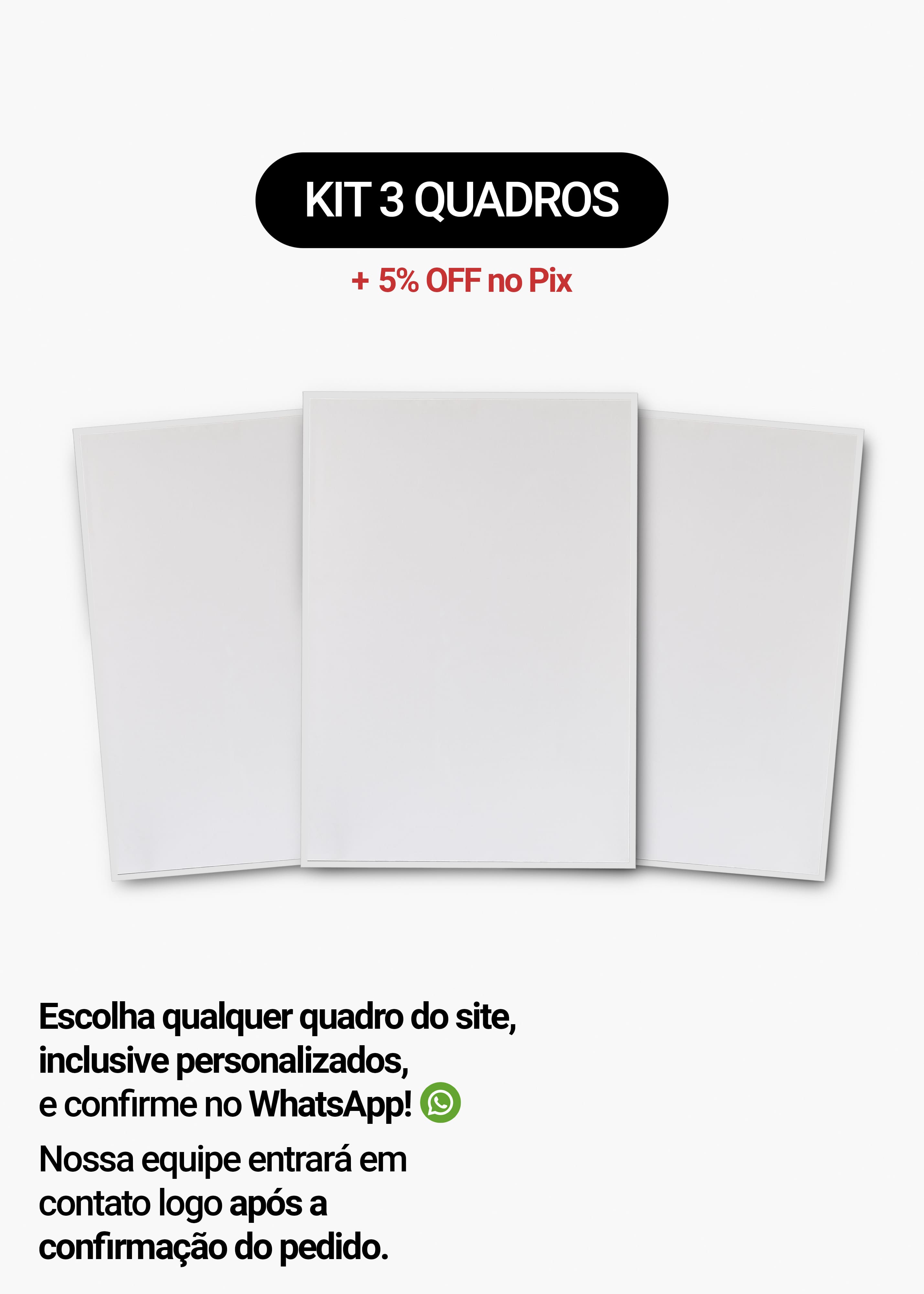 Kit 3 Quadros A Sua Escolha