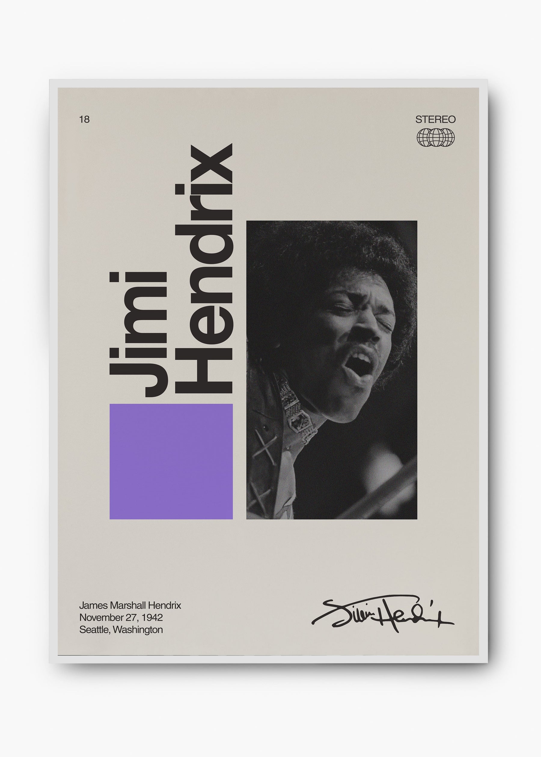 Quadro Signature Jimi Hendrix
