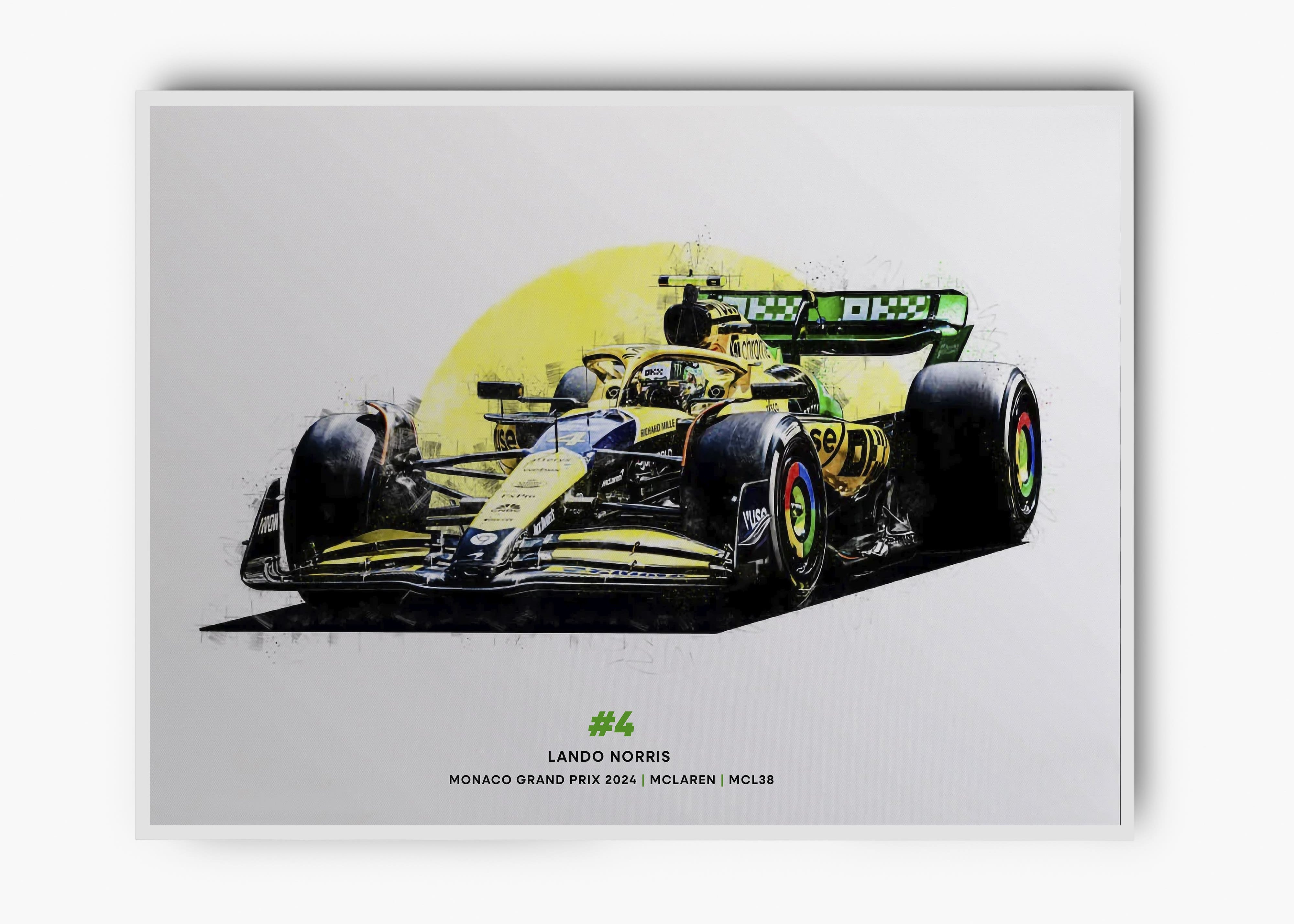 Quadro Lando Norris #4 Monaco GP 2024