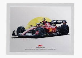 Quadro Lewis Hamilton Ferrari Test