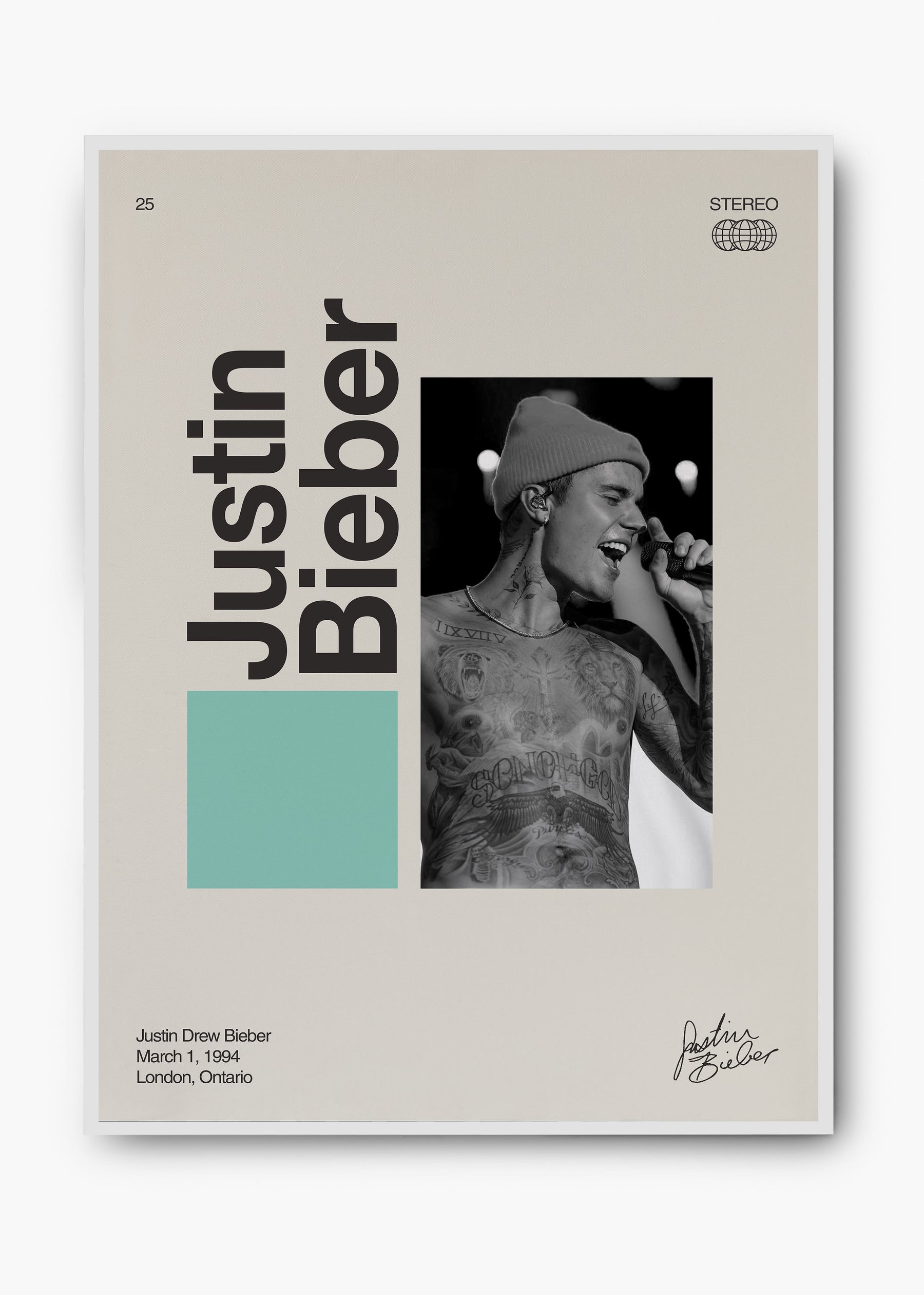 Quadro Signature Justin Bieber