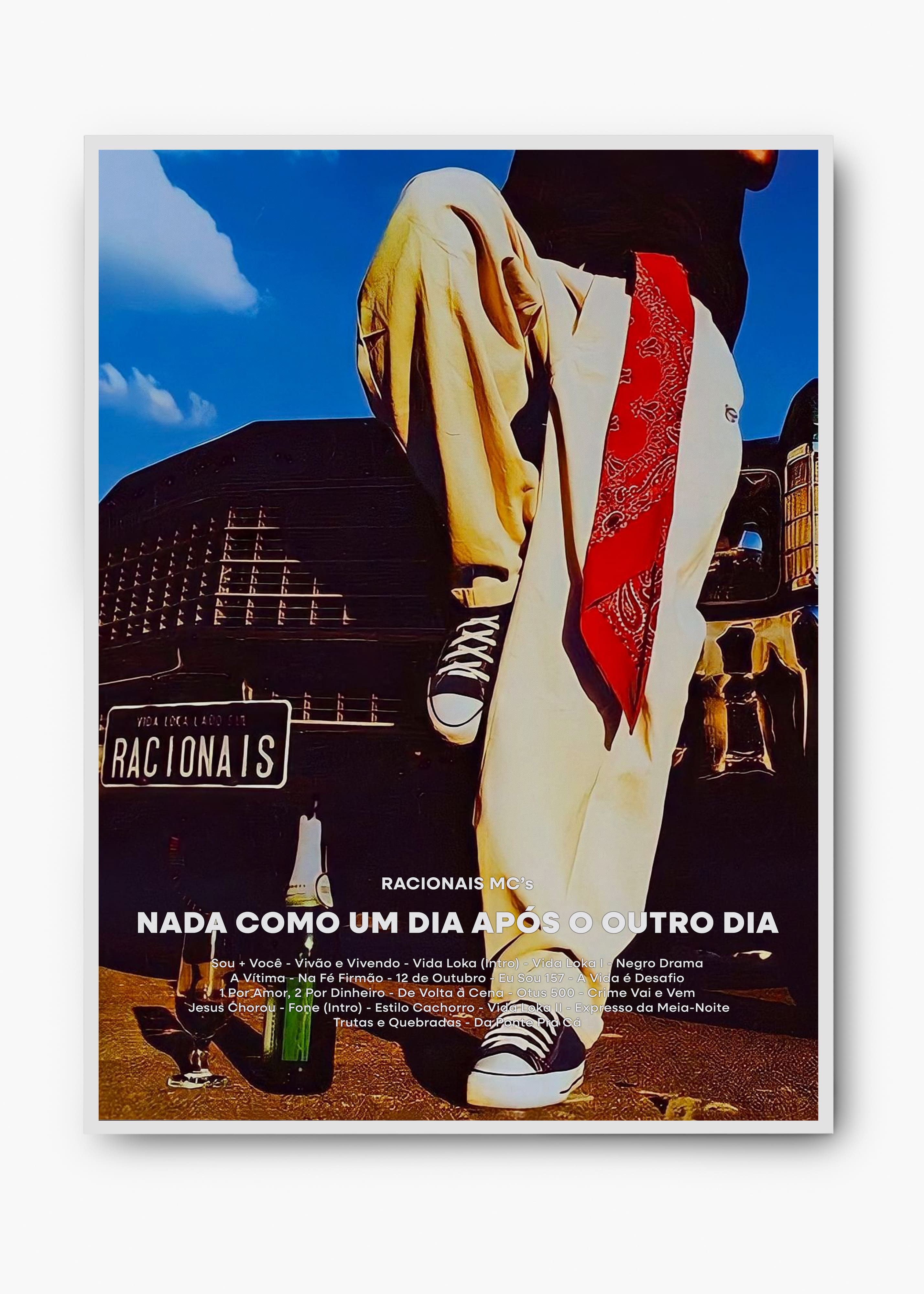 Quadro Racionais Mc`s - Nada como um Dia após o outro Dia Capa