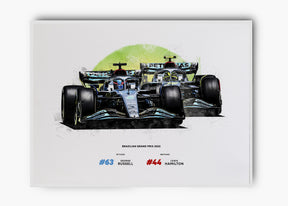 Quadro Lewis Hamilton e George Russell - Brasil 2022