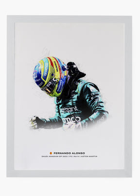 Quadro Charles Fernando Alonso Arábia Saudita 2023