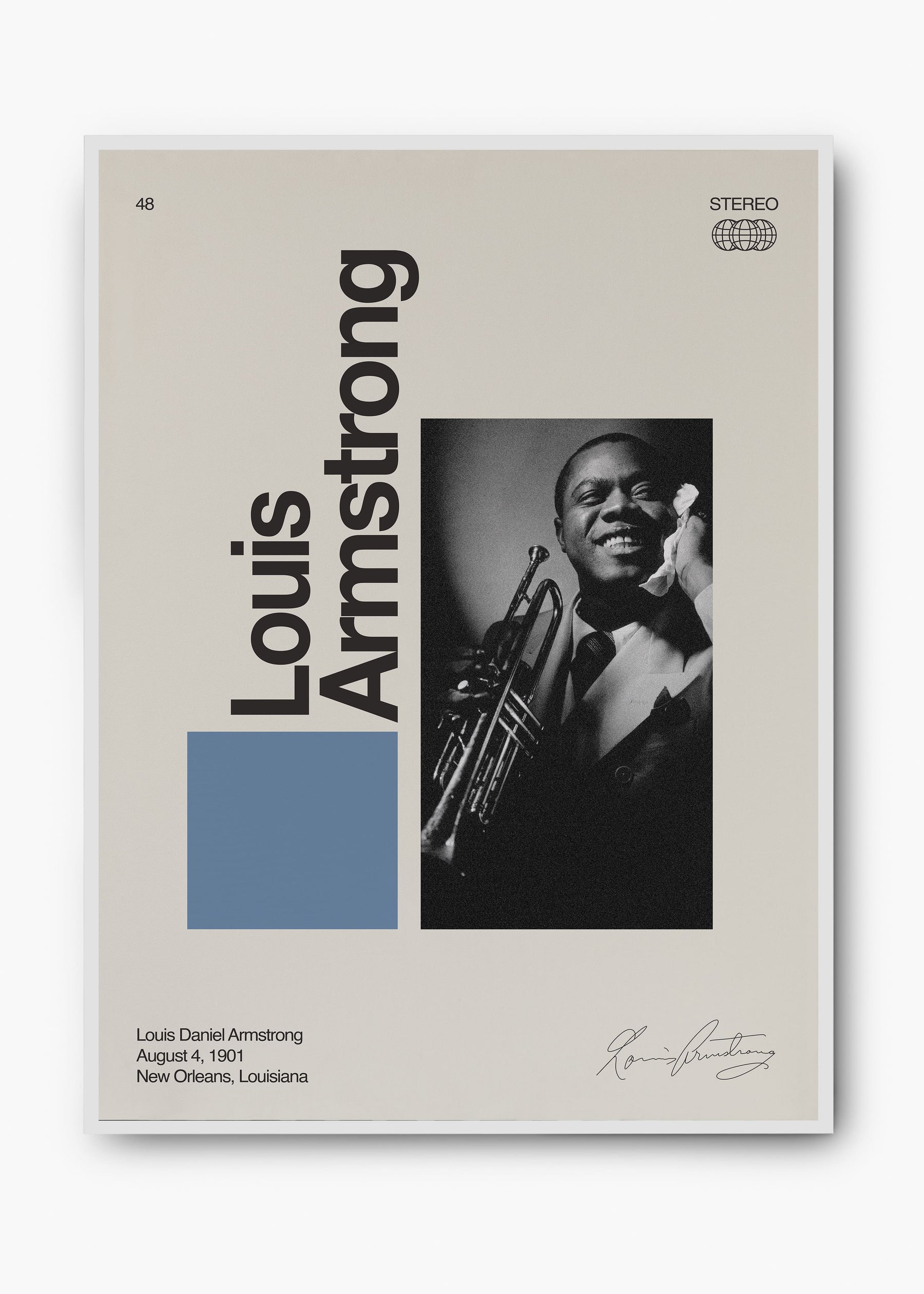 Quadro Signature Louis Armstrong
