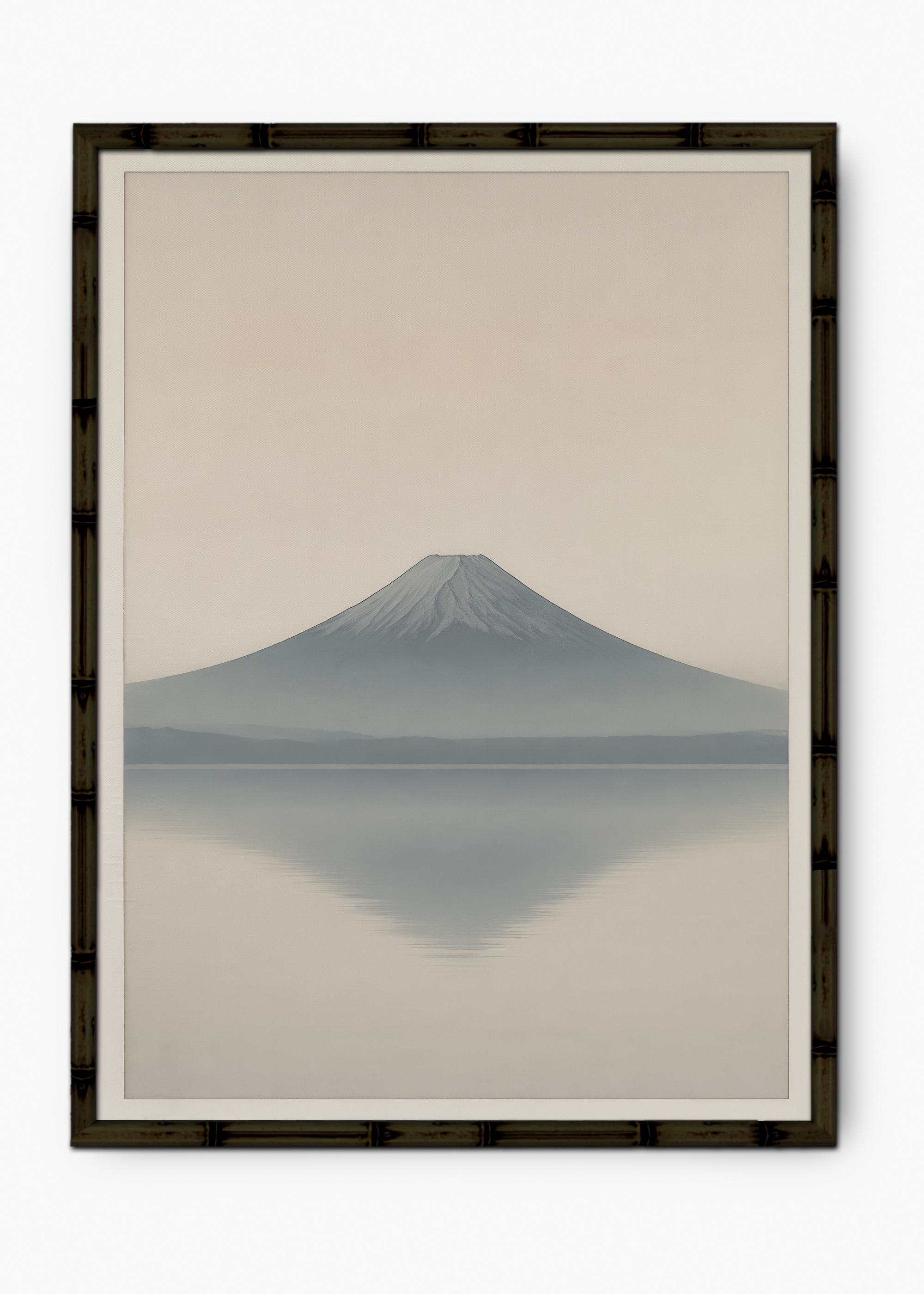 Quadro Japonês Still Fuji Edição Especial Bamboo - Moldura Preto