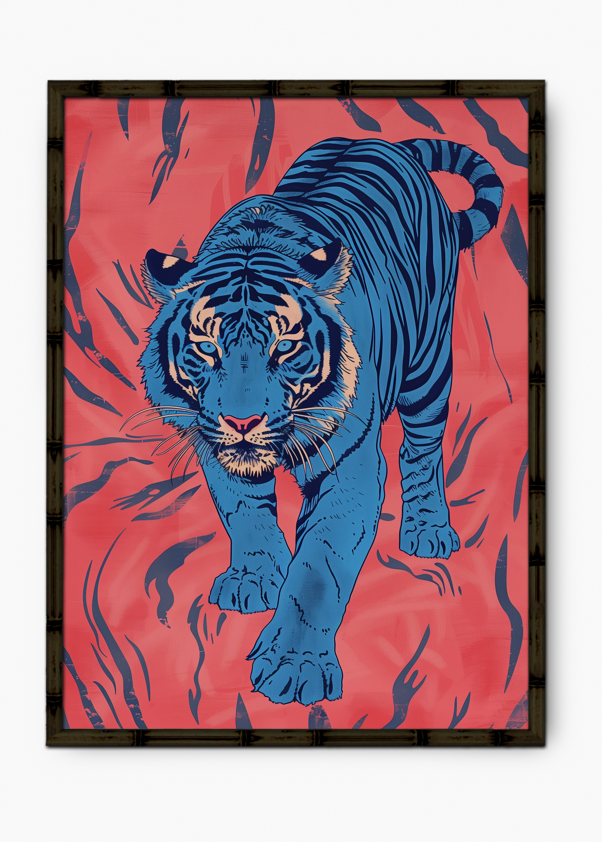 Quadro Japonês Fury Edição Especial Bamboo - Moldura Preto