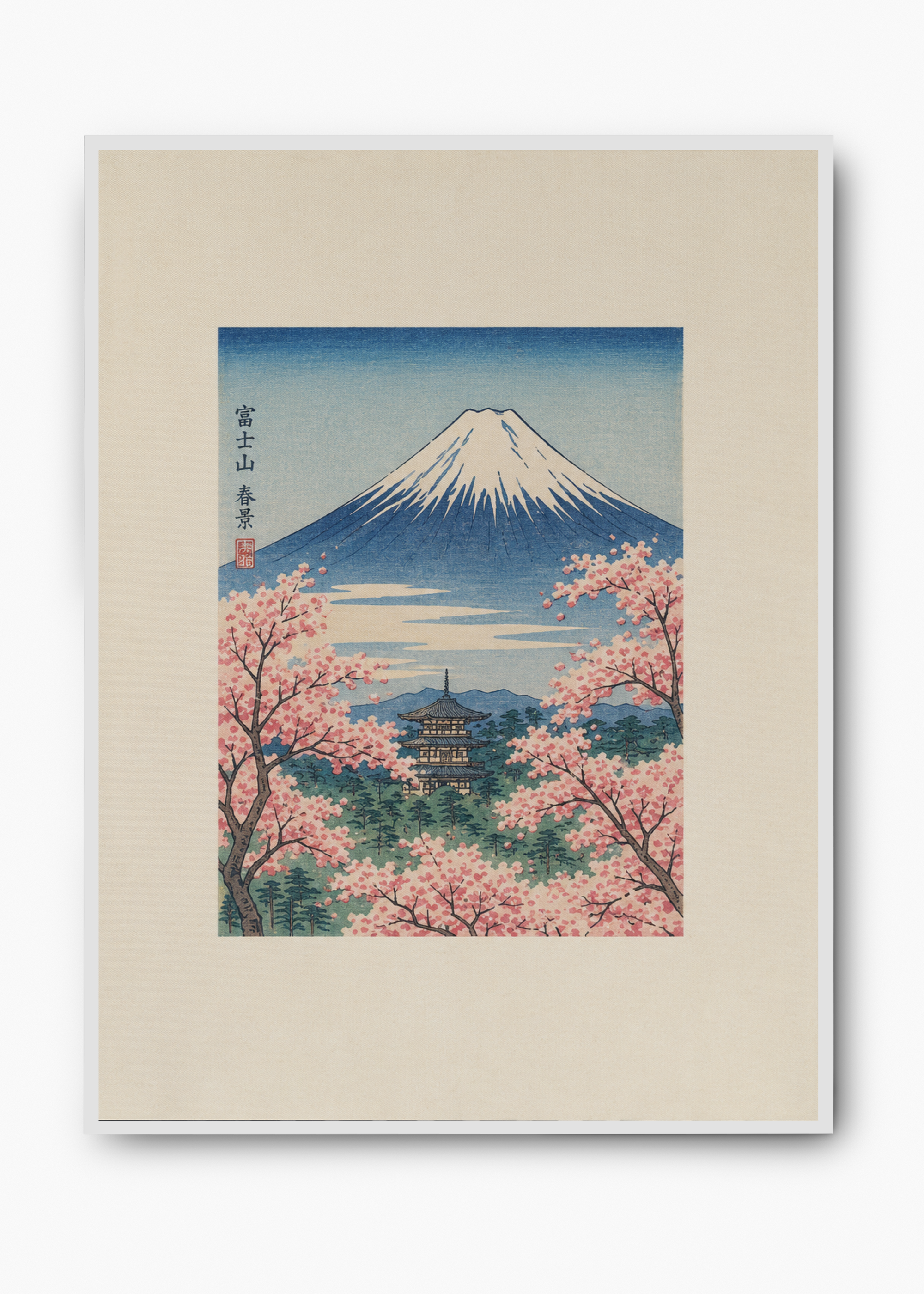Quadro Japonês Haru Fuji - 2