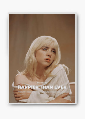 Quadro Billie Eilish Happier Than Ever Capa