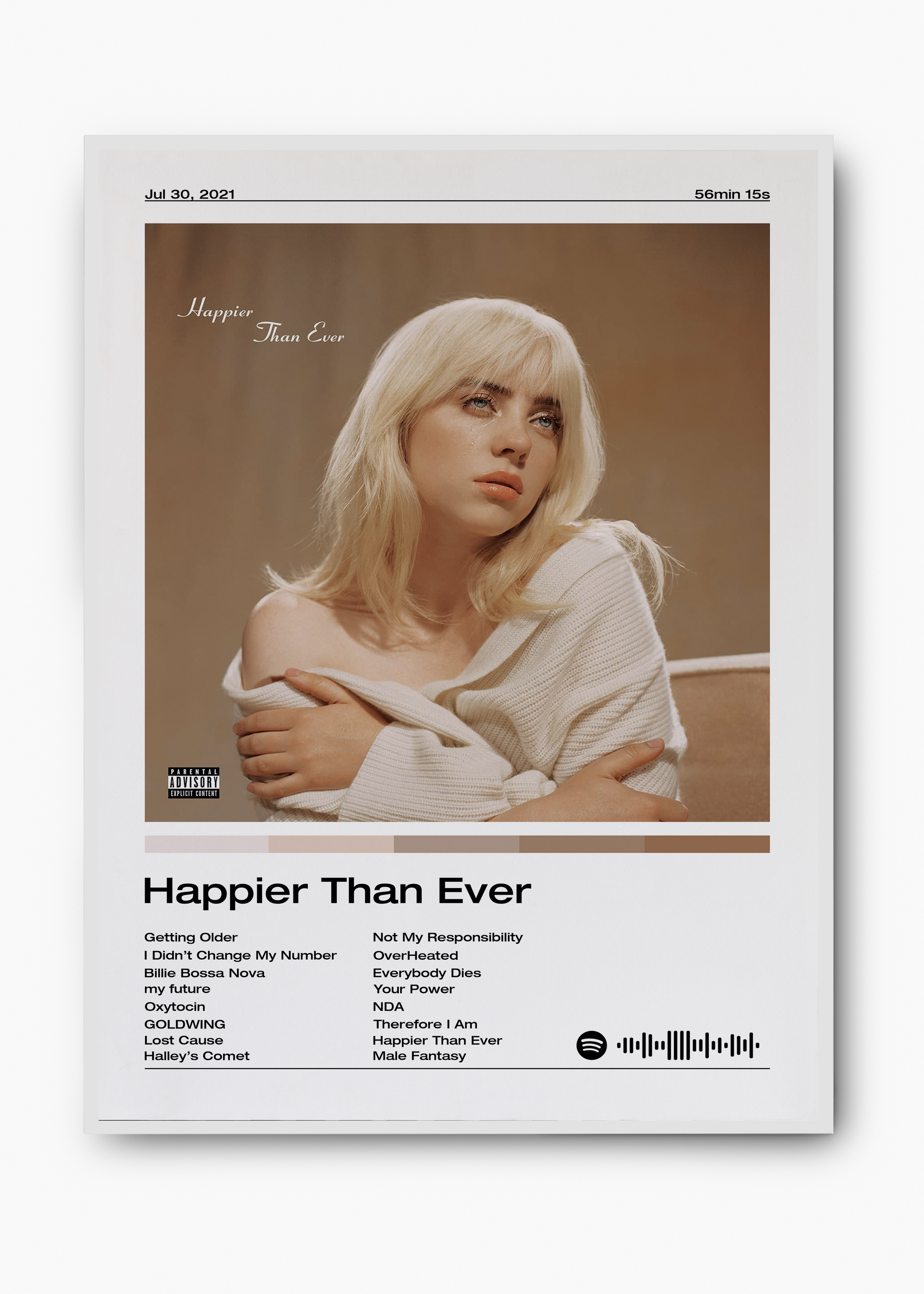 Quadro Billie Eilish Happier Than Ever - 2