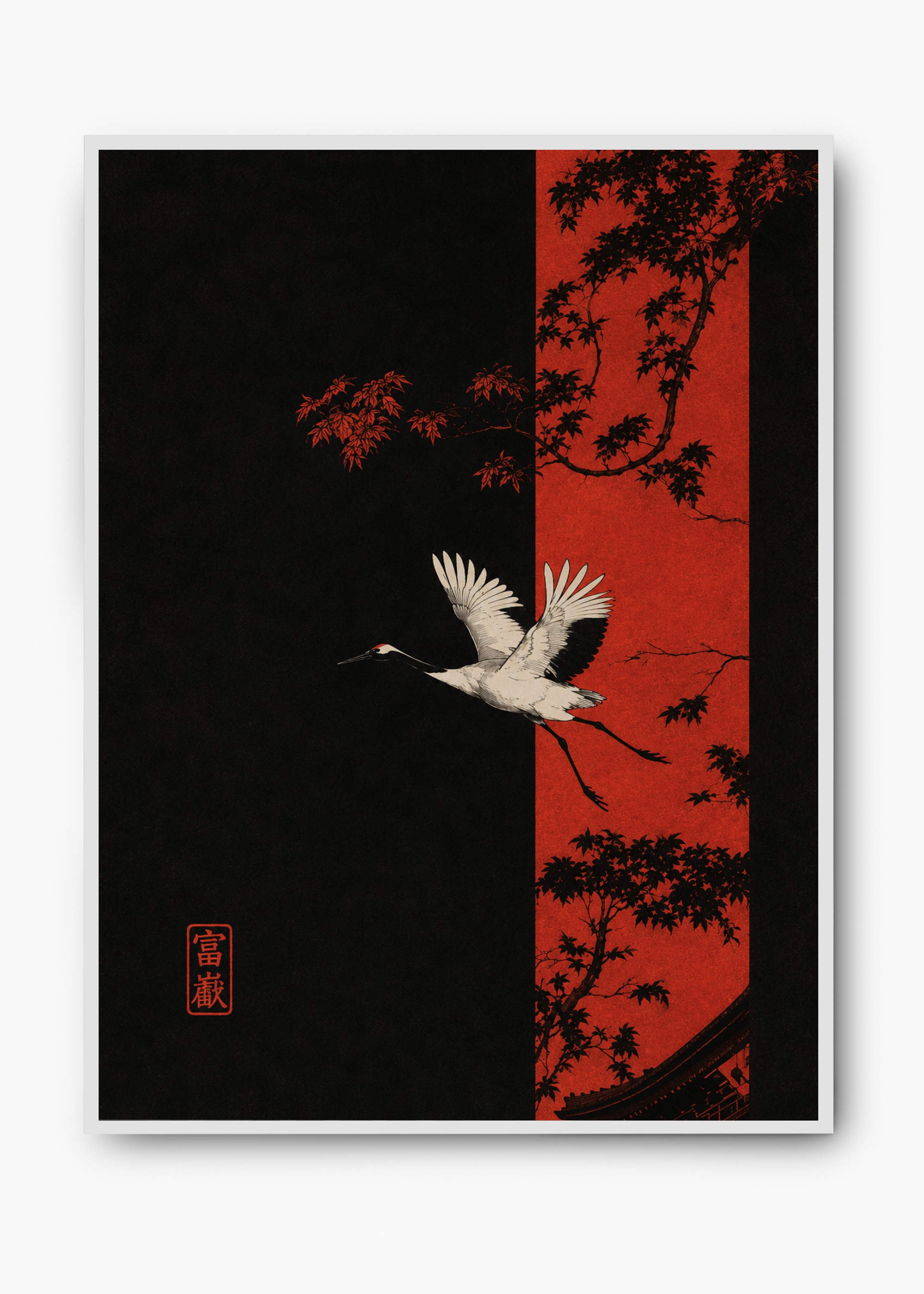 Quadro Japonês Momiji Tsuru - 2
