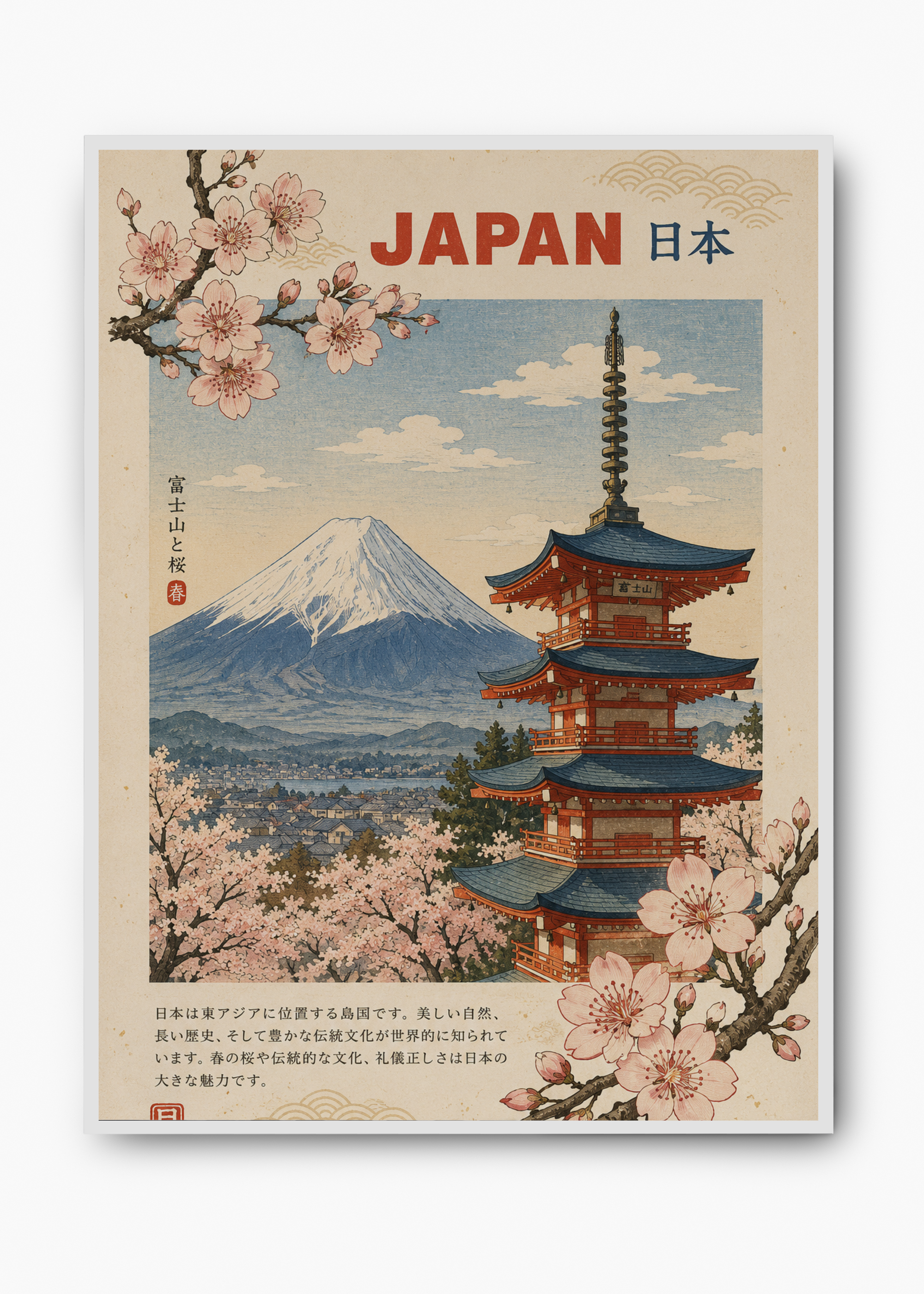 Quadro Japonês Nippon Pagoda - 2