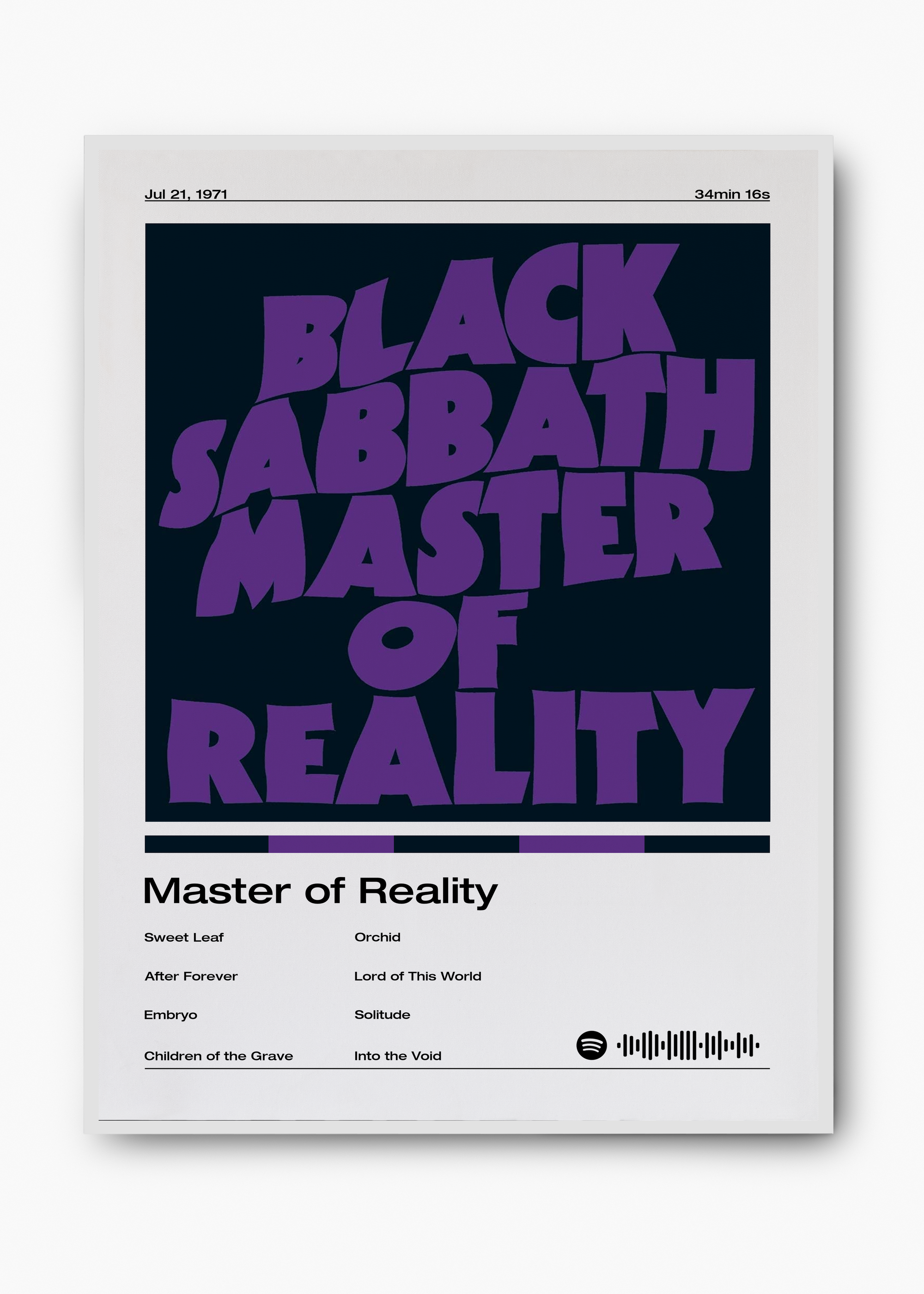Quadro Black Sabbath Master of Reality - 2