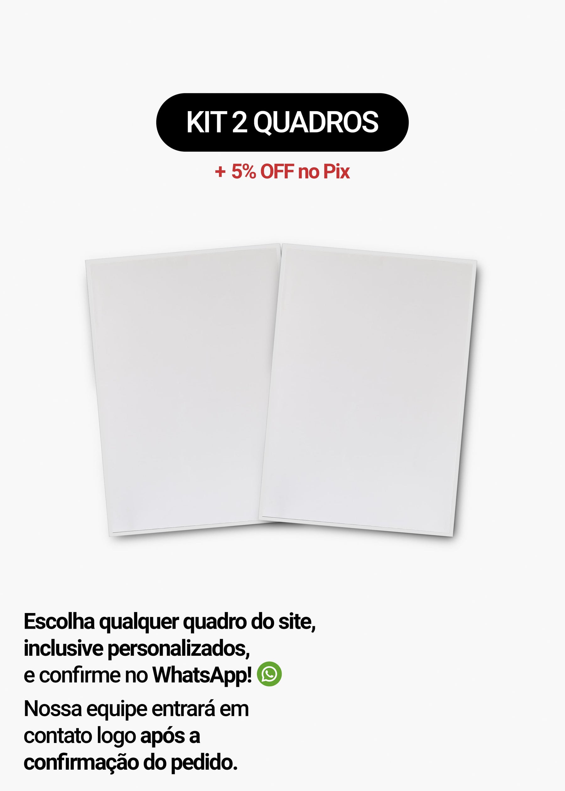 Kit 2 Quadros A Sua Escolha