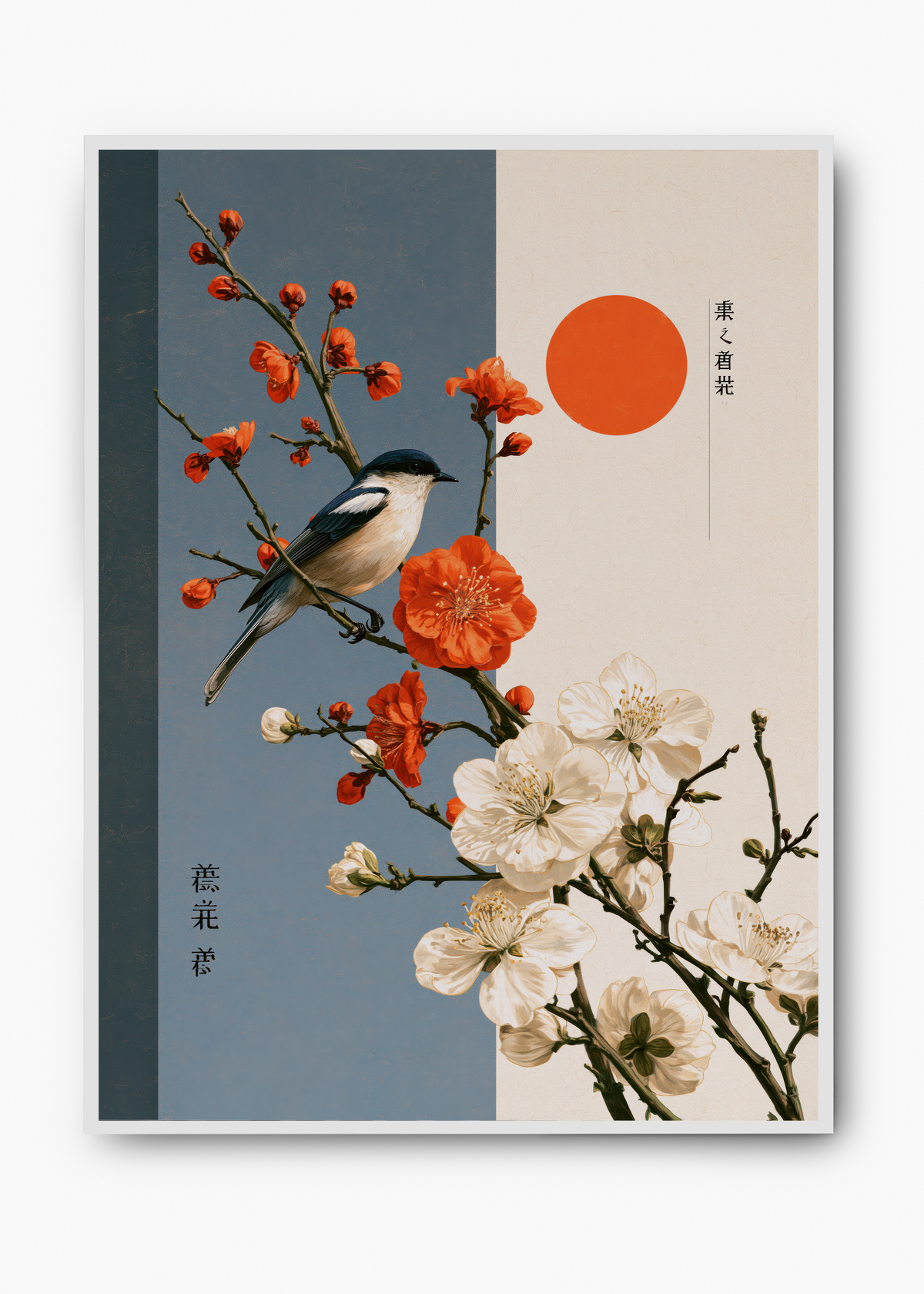 Quadro Japonês Bird & Blossoms - 2