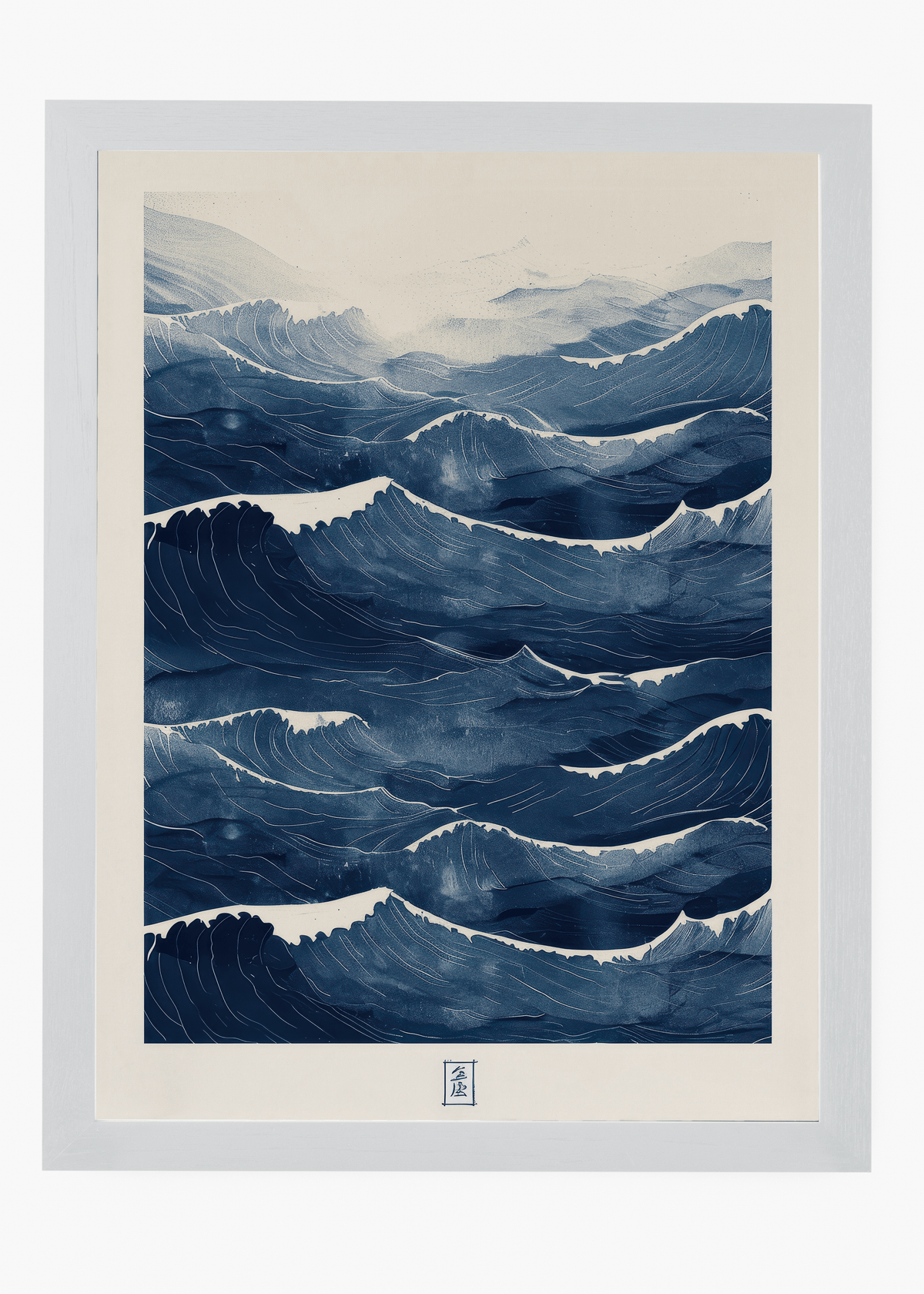 Quadro Japonês The Blue Waves