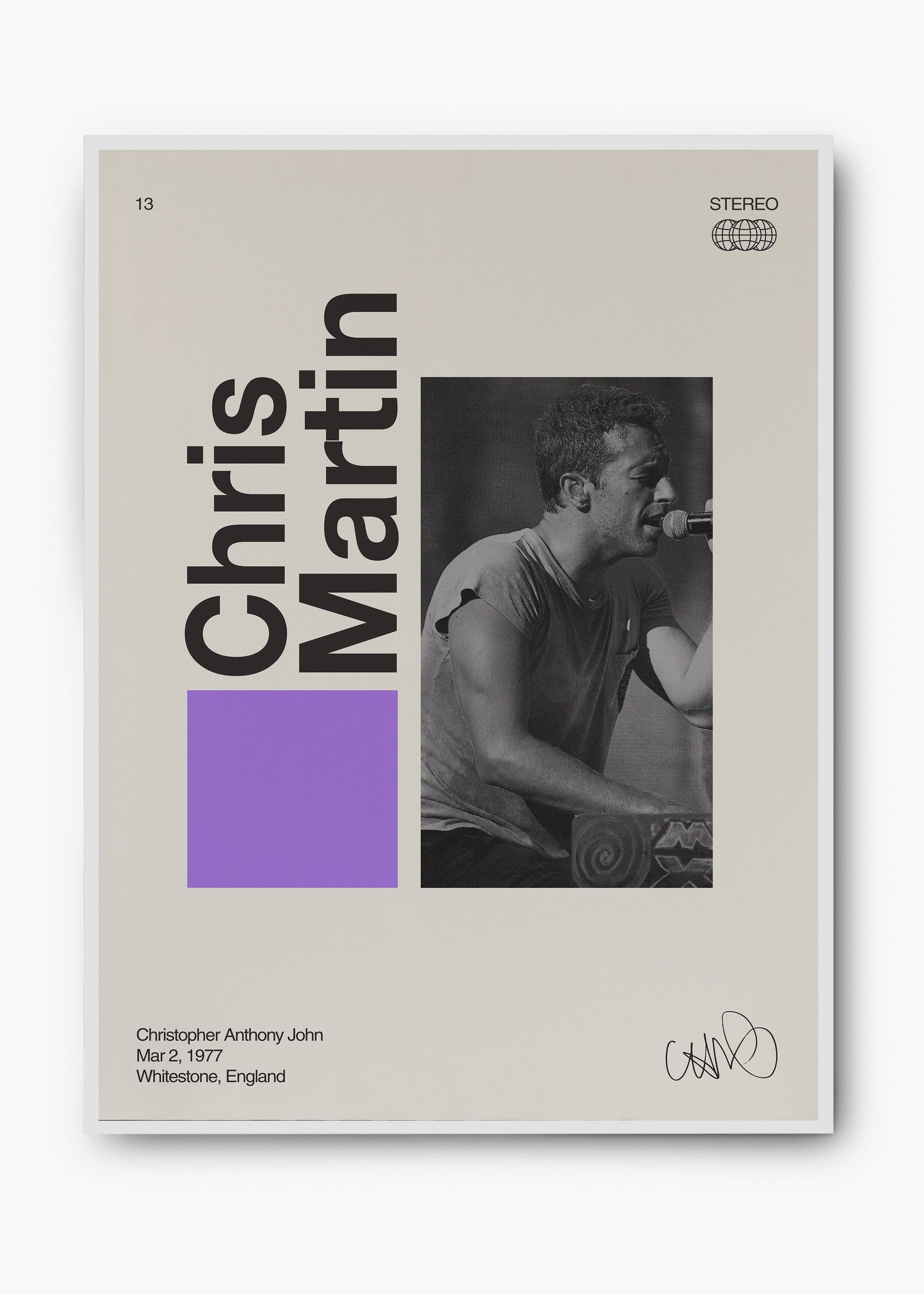 Quadro Signature Chris Martin