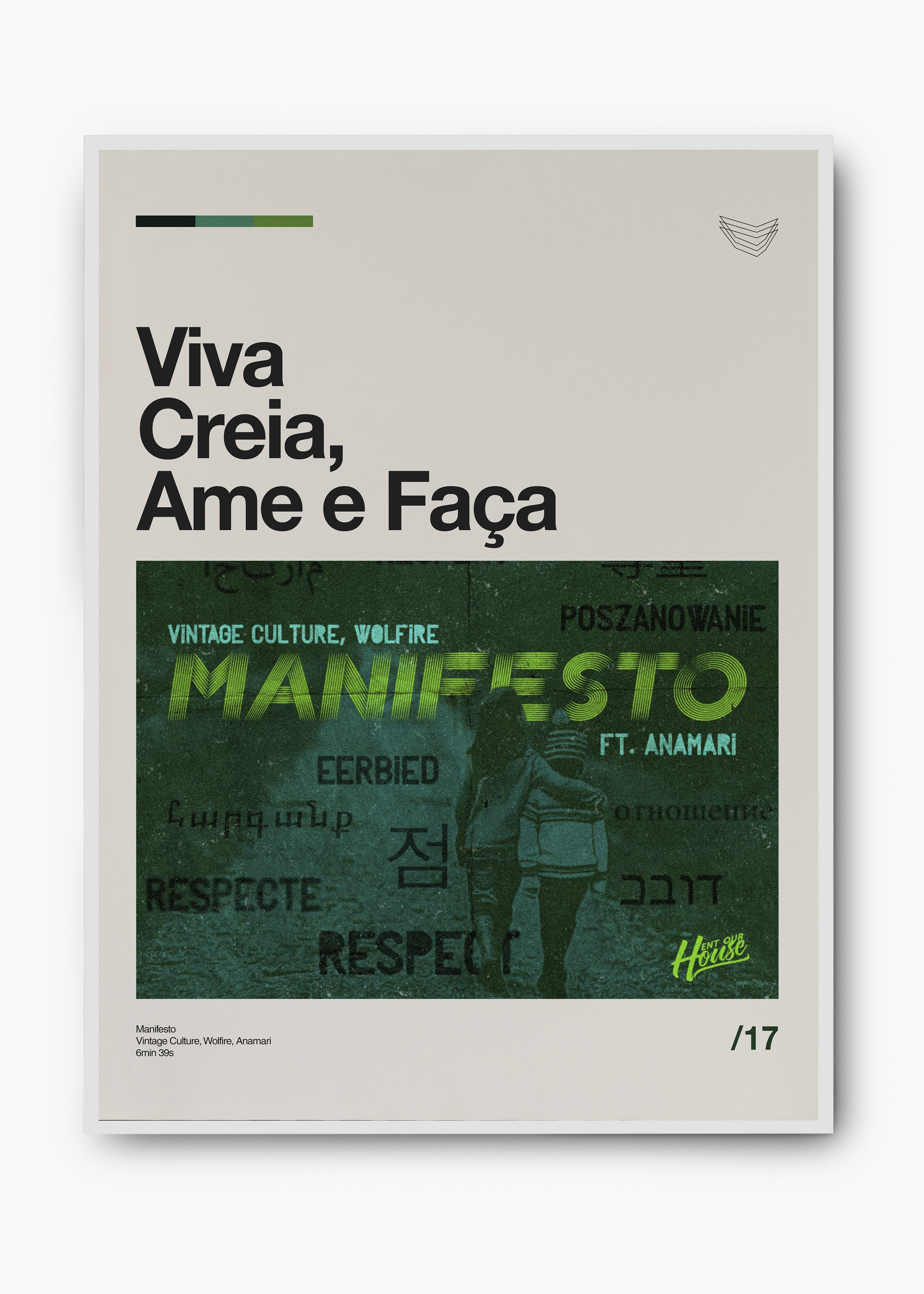 Quadro Vintage Culture Viva Creia, Ame e Faça - 2